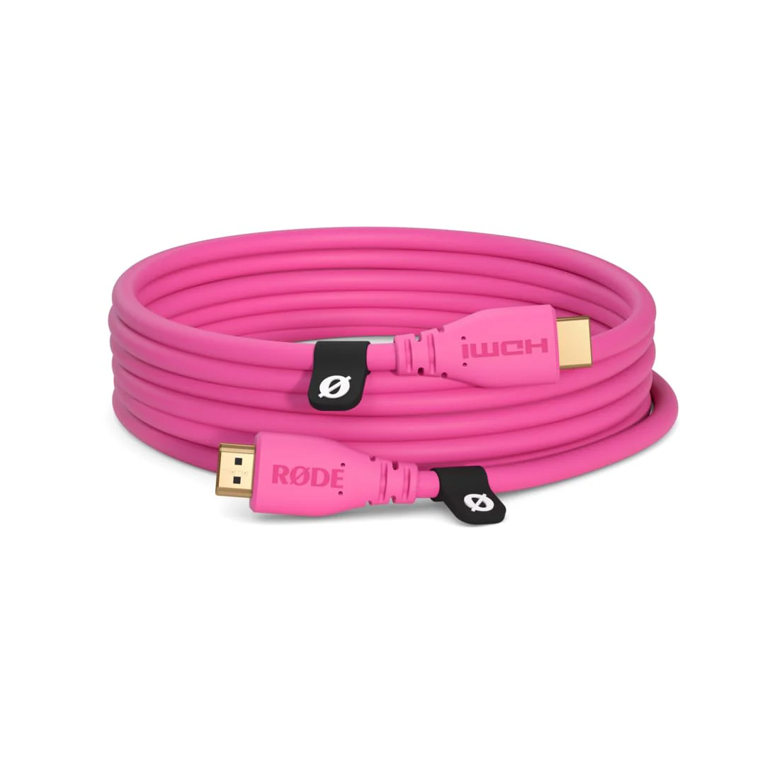 RØDE HDMI-3 Premium High Speed HDMI Cable with Ethernet (3m/10ft, Pink) HDMICABLE3M-P