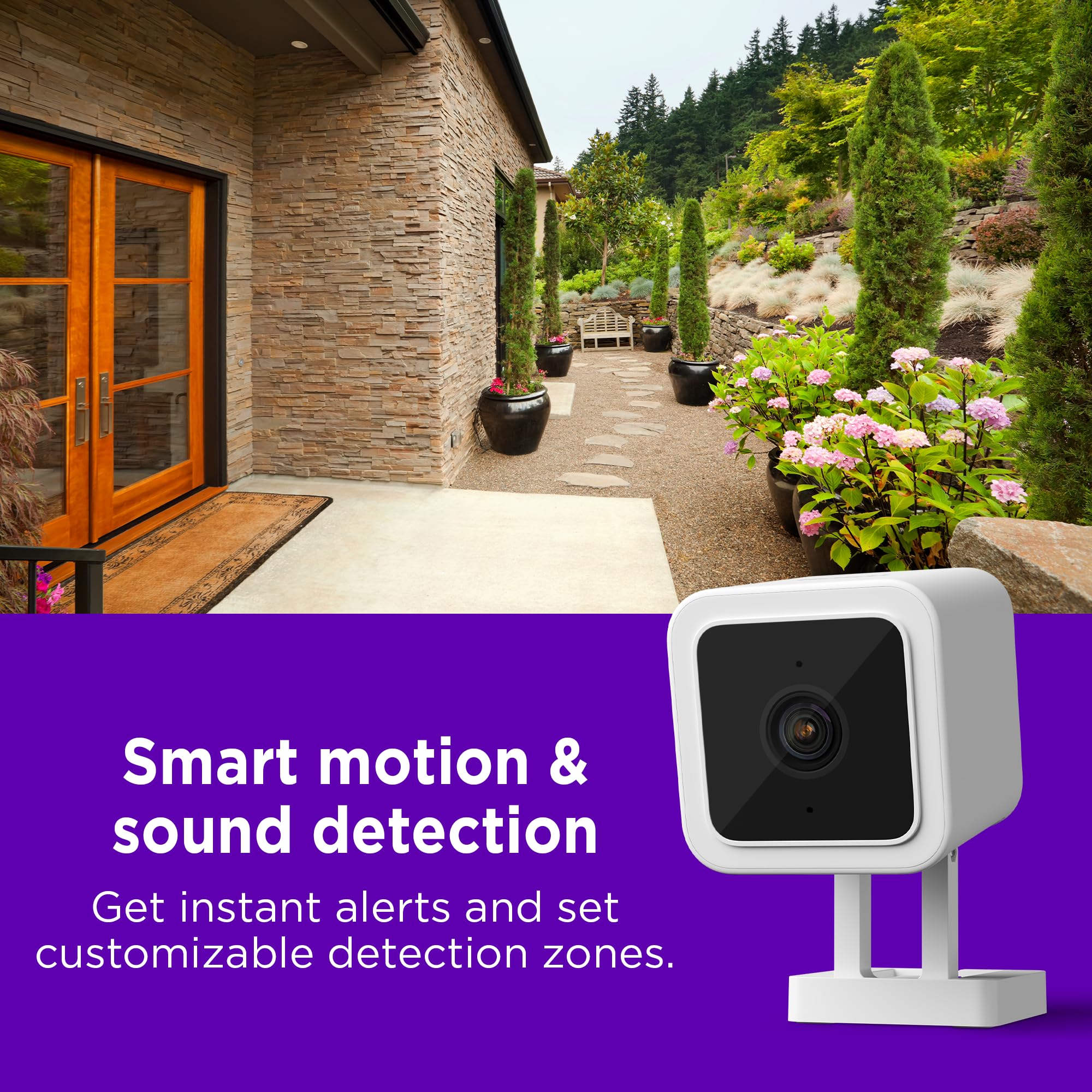 Roku Outdoor Camera for Home Security - IP65 Weather Resistant Wired Security Camera with 1080p HD Night Vision, Works with Alexa & Google, Motion & Sound Detection - 90-Day Subscription Included Outdoor Wired Camera - Image 6