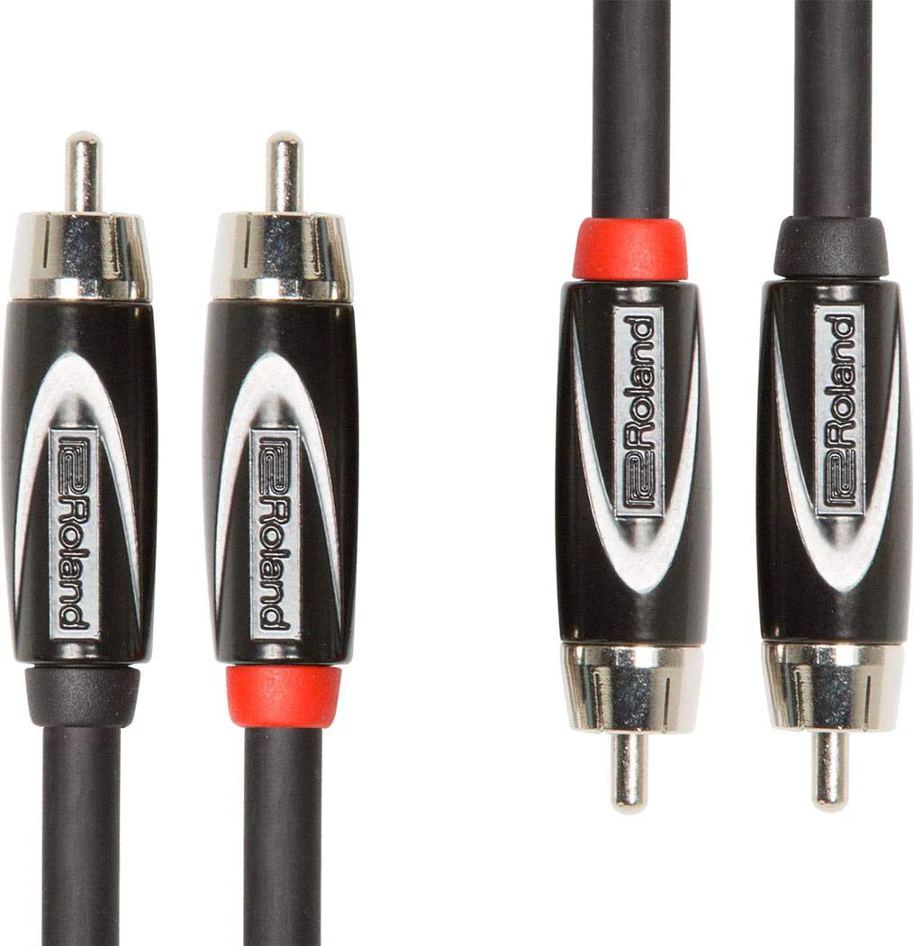 Roland Black Series Interconnect Cable, Dual RCA to Dual RCA, 5-Feet 5 ft Dual RCA-RCA