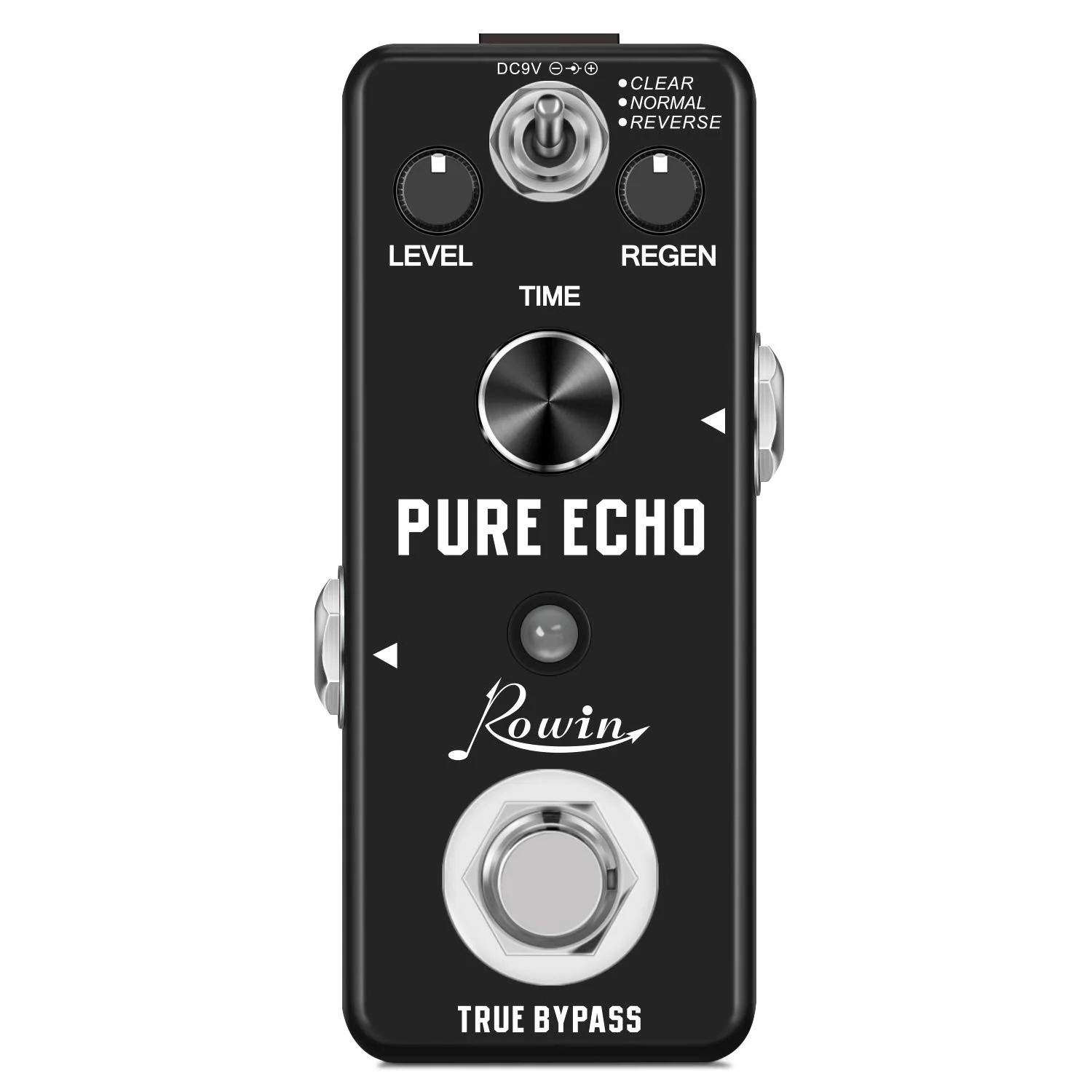 Rowin Digital Delay Guitar Effect Pedal Pure Echo with Clear Normal Reverse Function
