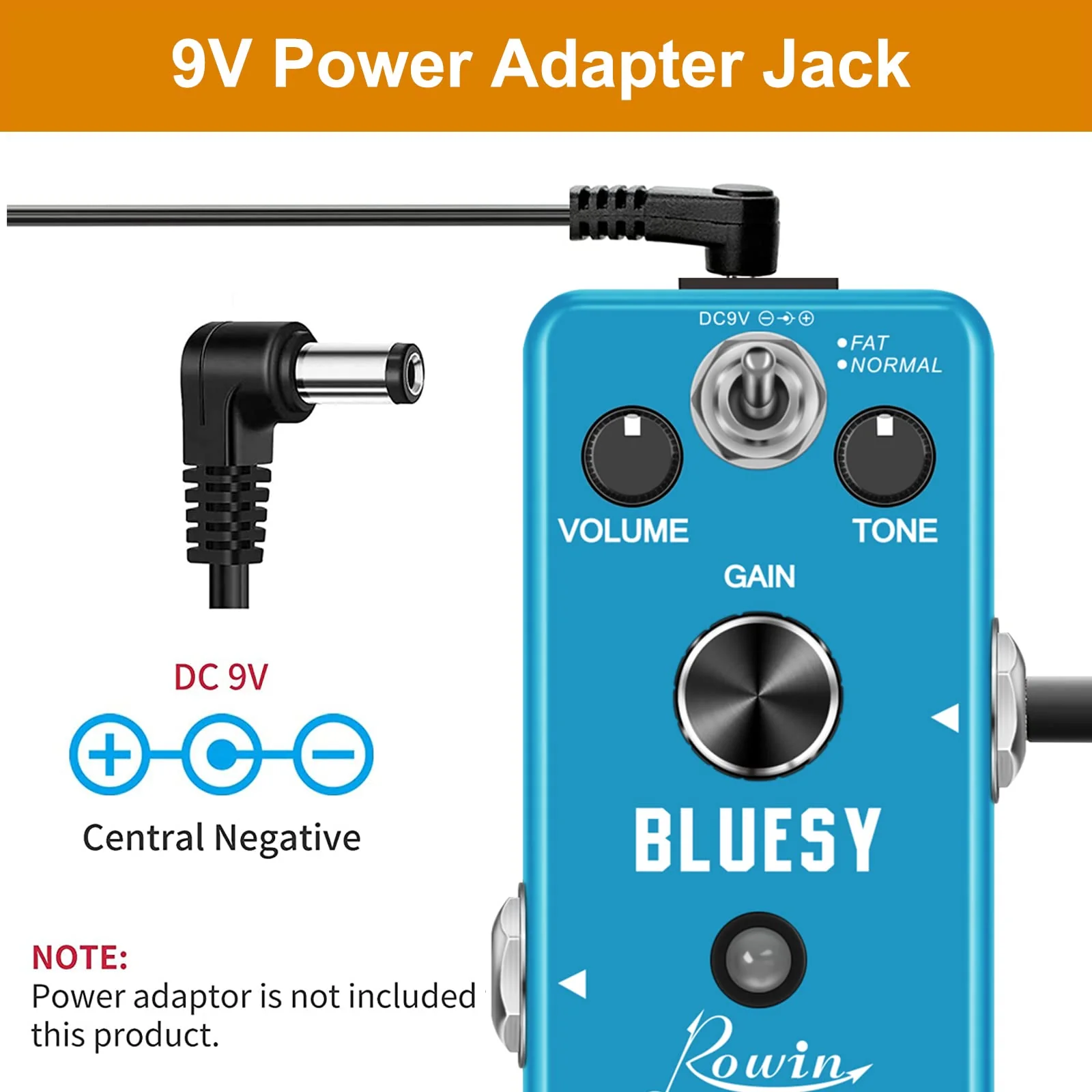 Rowin Vintage Vacuum Bluesy Guitar Effect Pedal - Image 6