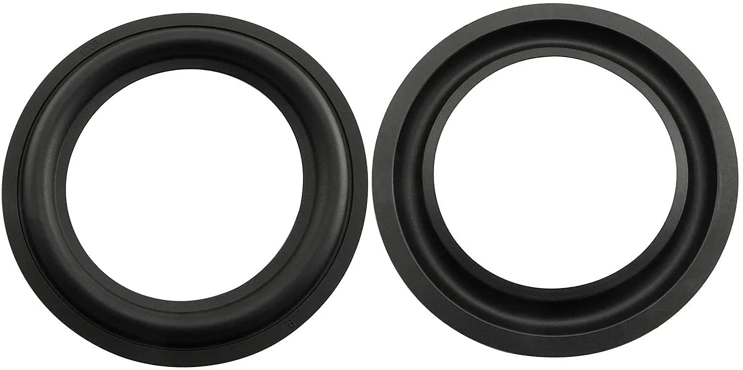 Rubber Ring 2PCS 5Inch Black Speaker Rubber Foam Edge Surround Rings Repair Kit for Speaker Repair or DIY - Image 2