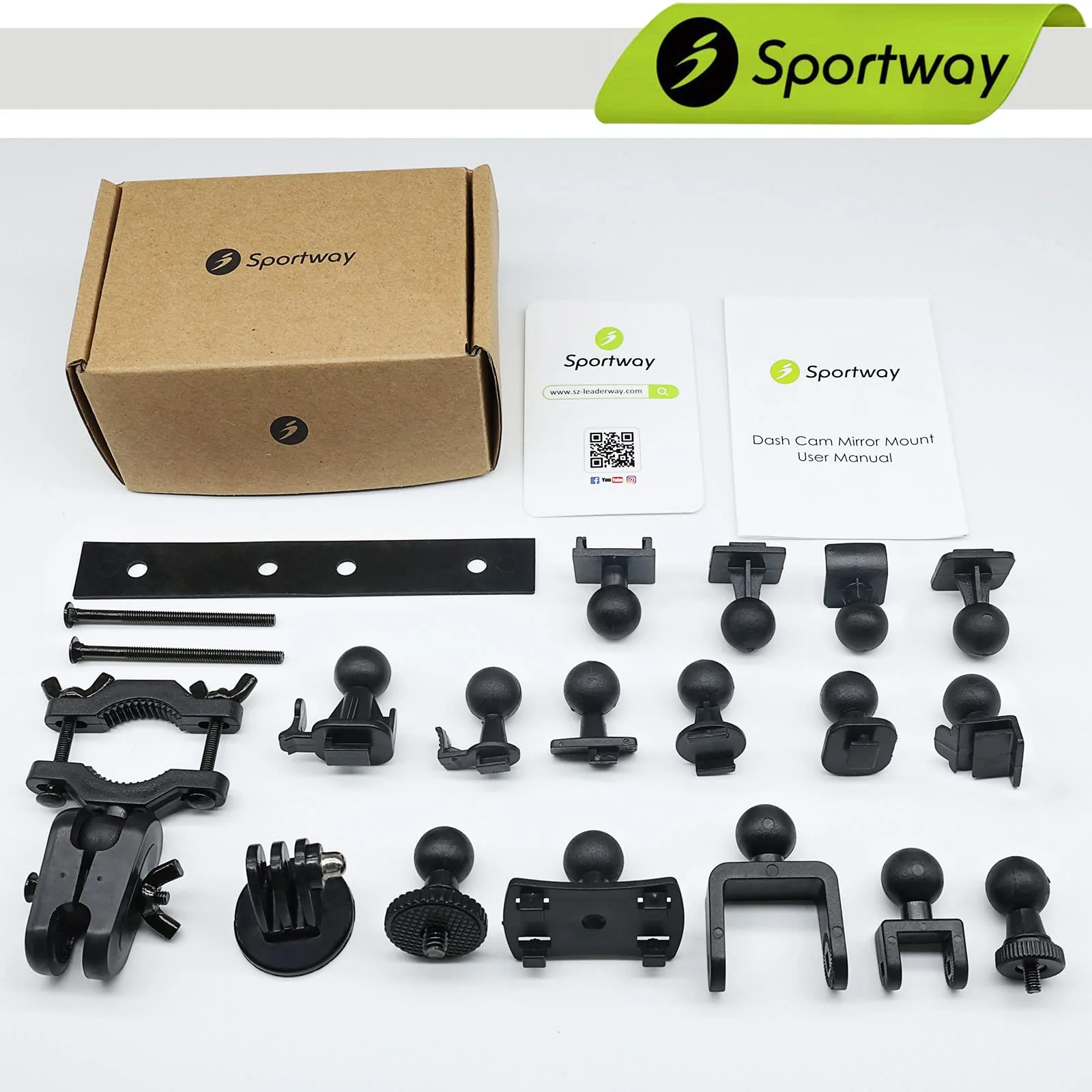 S80 Dash Cam mount, Dash Cam Mirror Mount Holder with 16pcs Joints for Rove APEMAN CHORTAU Roav Nexar iiwey YI Z-Edge Old Shark KDLINKS Crosstour VANTRUE GoPro... 99% Car Dash Cameras DVR GPS - Image 6