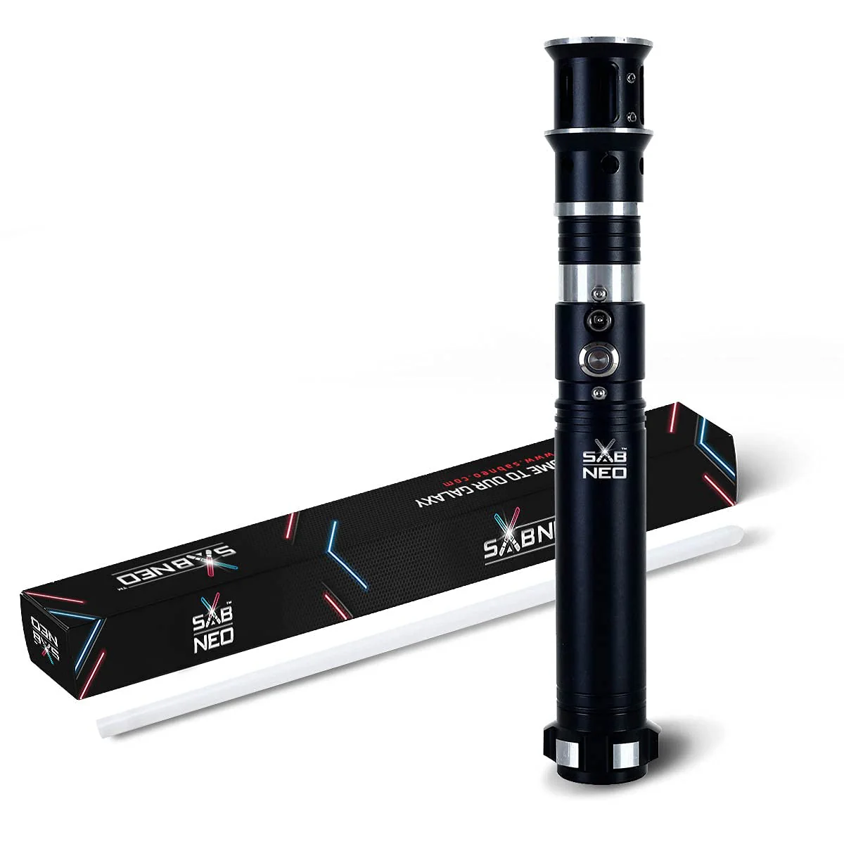 SABNEO Light Saber V7 Changeable Colors - Smooth Swing and Sound Dueling Light Sabers RGB - 10 Sound Effects Black