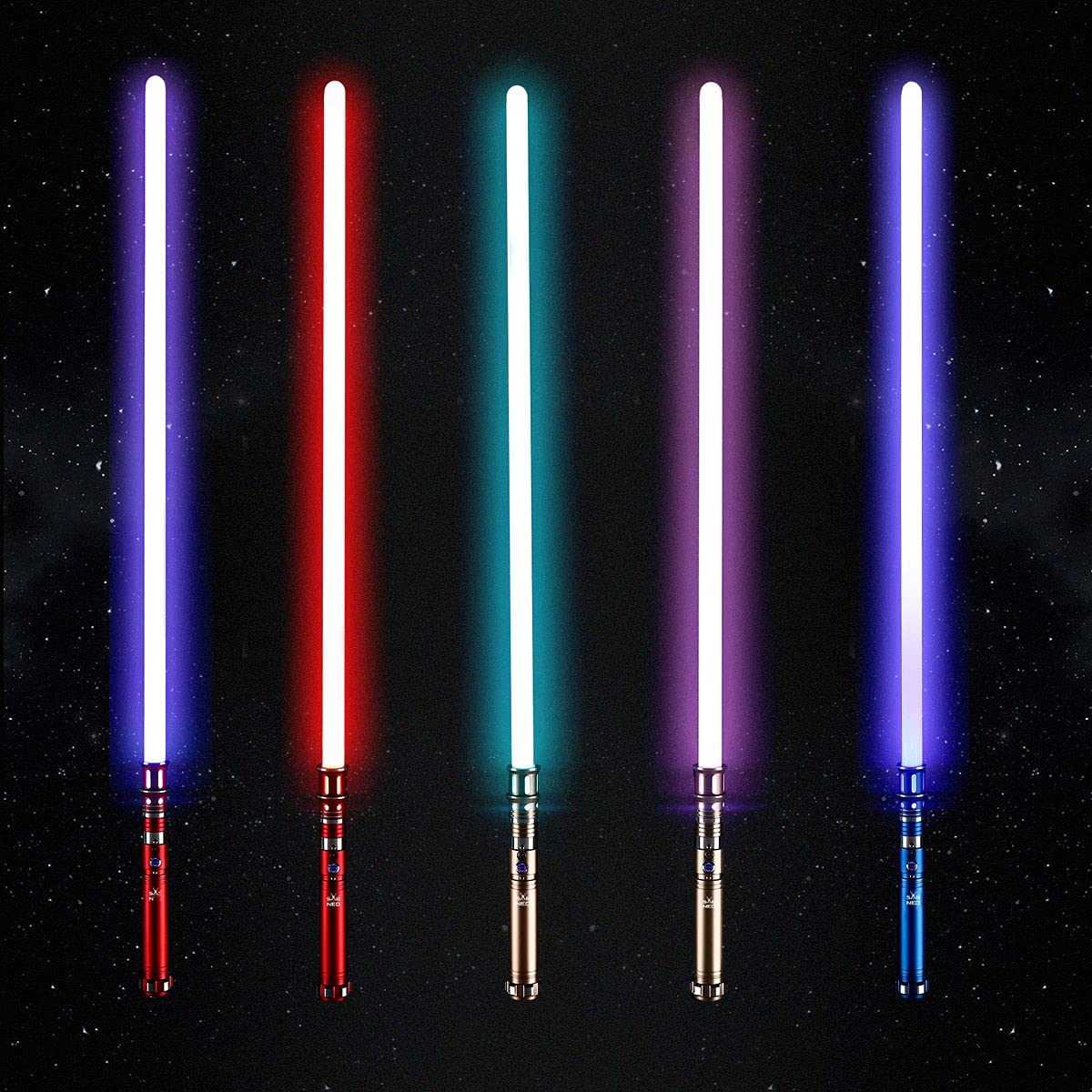 SABNEO Light Saber V7 Changeable Colors - Smooth Swing and Sound Dueling Light Sabers RGB - 10 Sound Effects Black - Image 3