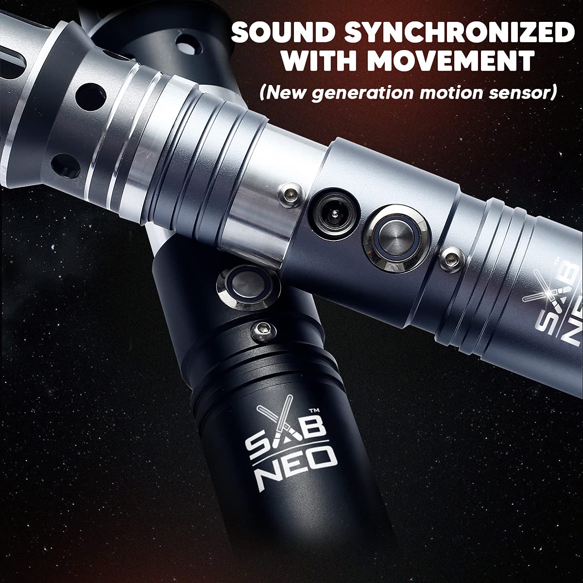 SABNEO Light Saber V7 Changeable Colors - Smooth Swing and Sound Dueling Light Sabers RGB - 10 Sound Effects Black - Image 5