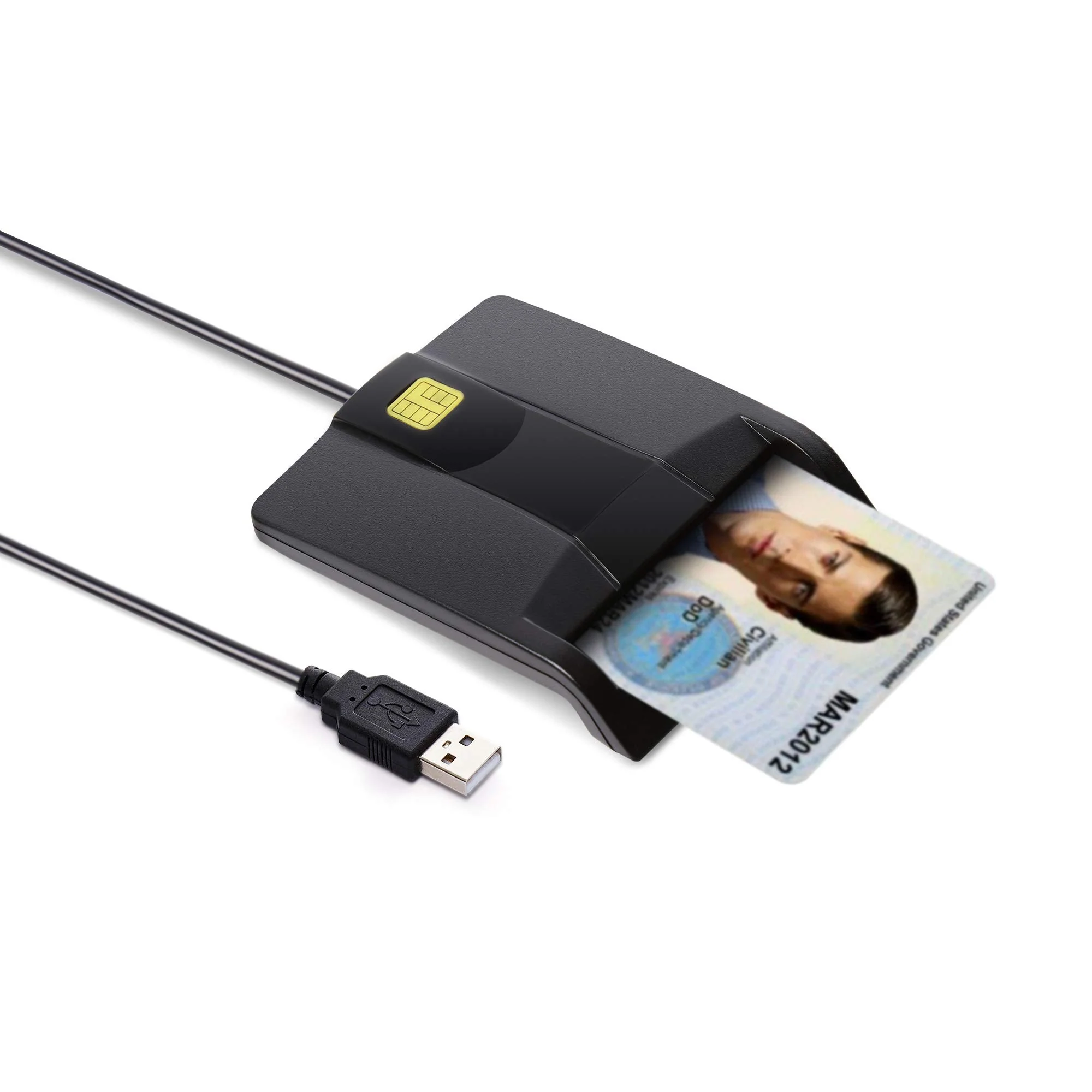saicoo DOD Military USB Common Access CAC Smart Card Reader, Compatible with Mac Os, Win (Horizontal Version) CAC Card reader V1 - Image 3