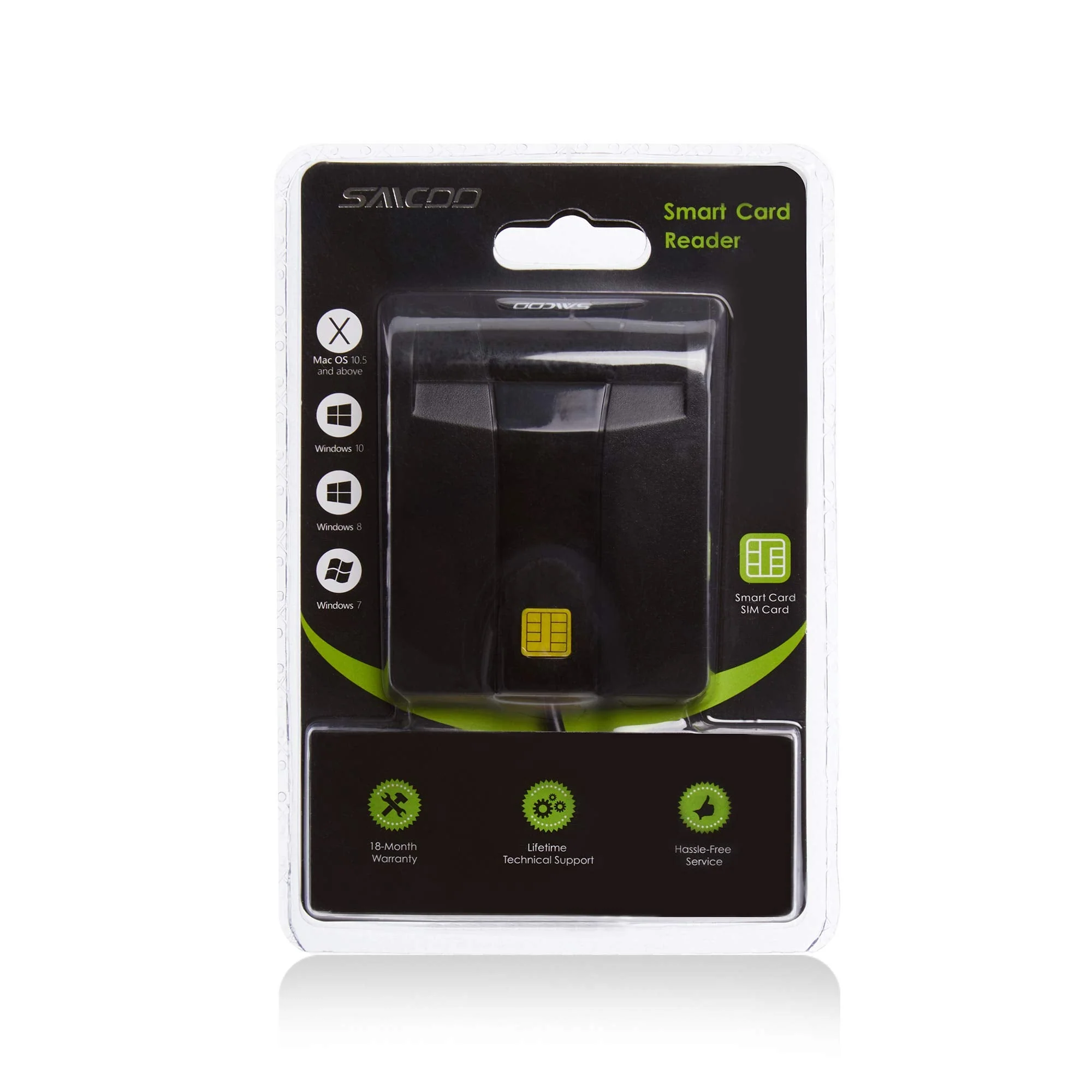 saicoo DOD Military USB Common Access CAC Smart Card Reader, Compatible with Mac Os, Win (Horizontal Version) CAC Card reader V1 - Image 7