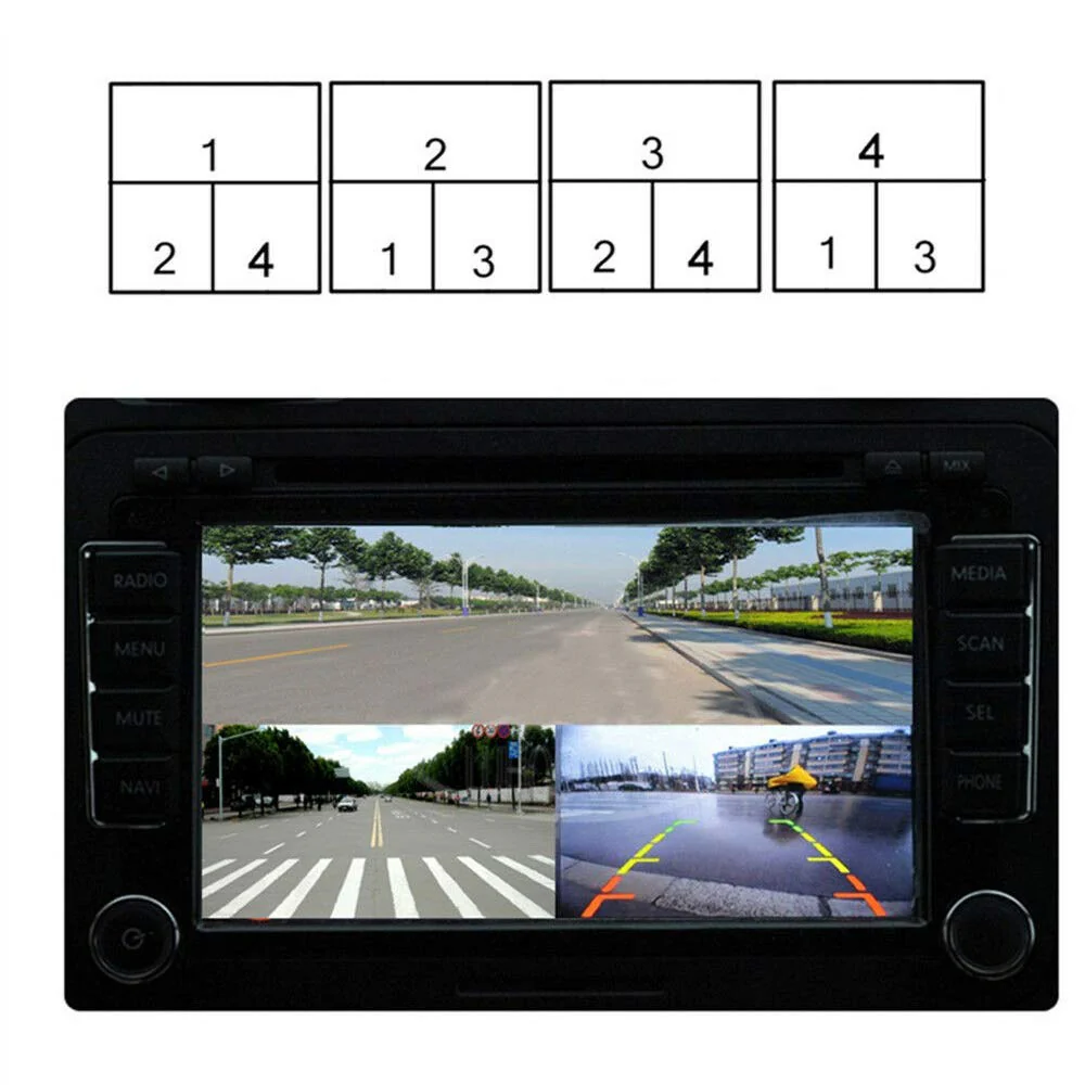 SaiDian 1Pcs Video Quad Splitter 4-Way Mini Processor Multiplexer Switcher for CCTV Security Camera - Image 4