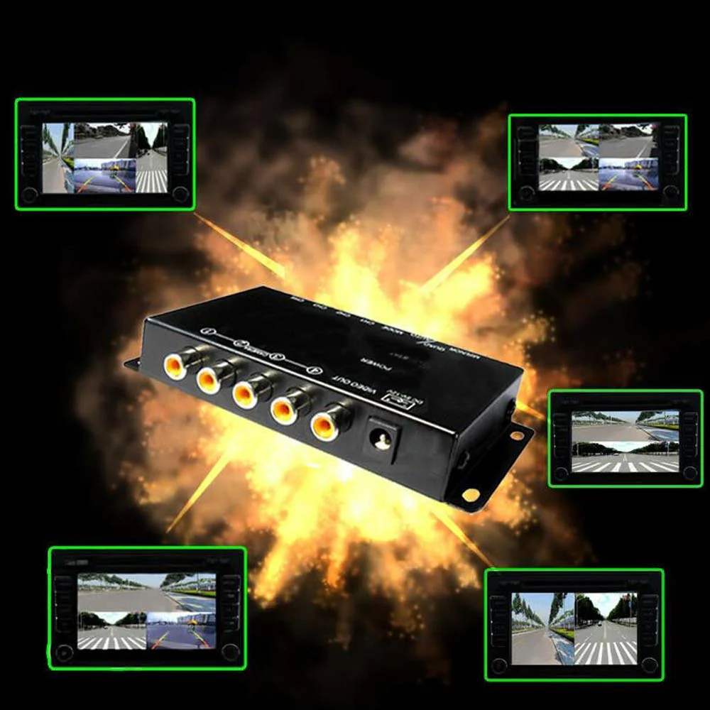 SaiDian 1Pcs Video Quad Splitter 4-Way Mini Processor Multiplexer Switcher for CCTV Security Camera - Image 6