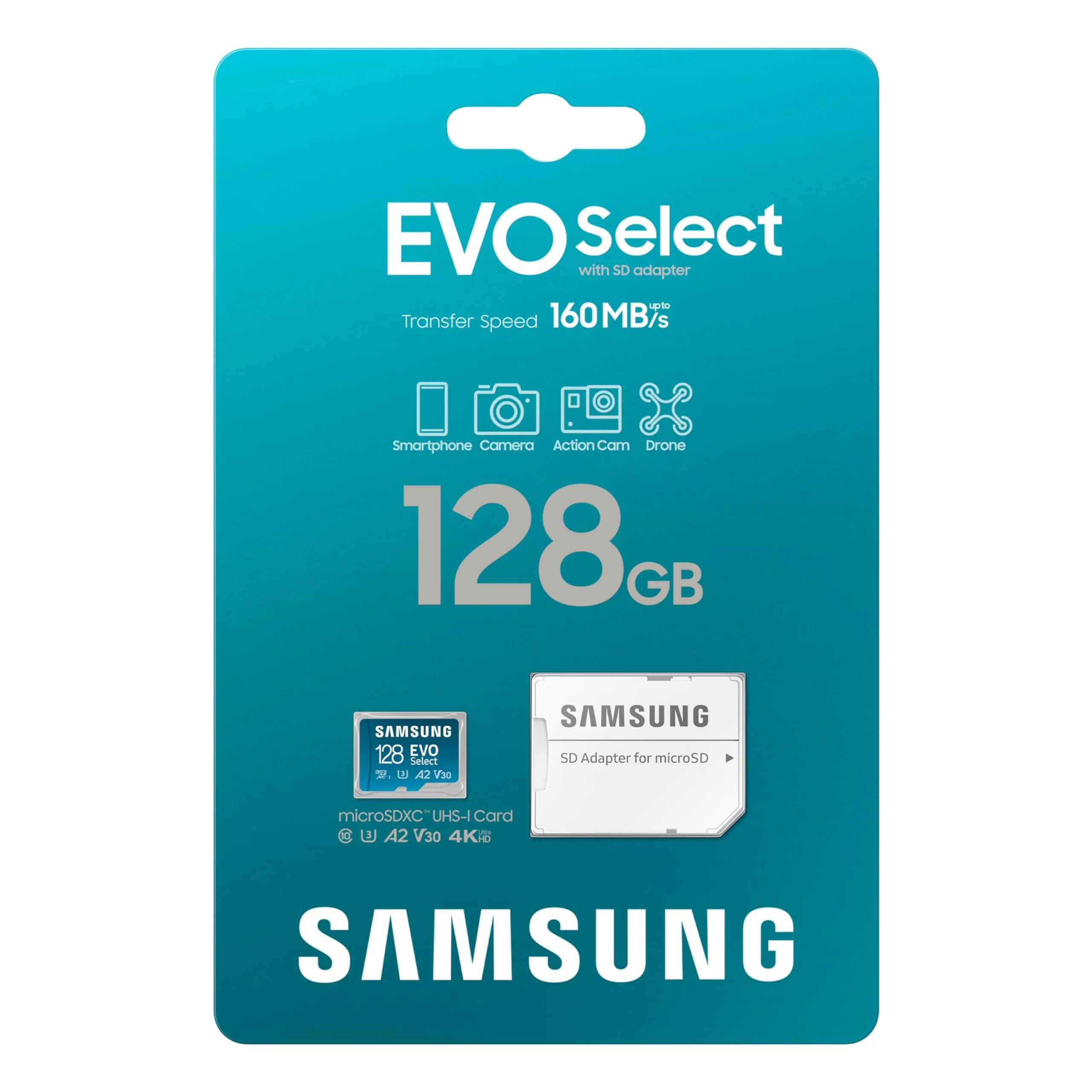SAMSUNG EVO Select MicroSD Memory Card + Adapter, 128GB microSDXC, Speeds Up to 160 MB/s, UHS-I, C10, U3, V10, A2, Upgrade Storage for Phones, Tablets, Nintendo-Switch, MB-ME128SA/AM New Generation - up to 160 MB/s - Image 8