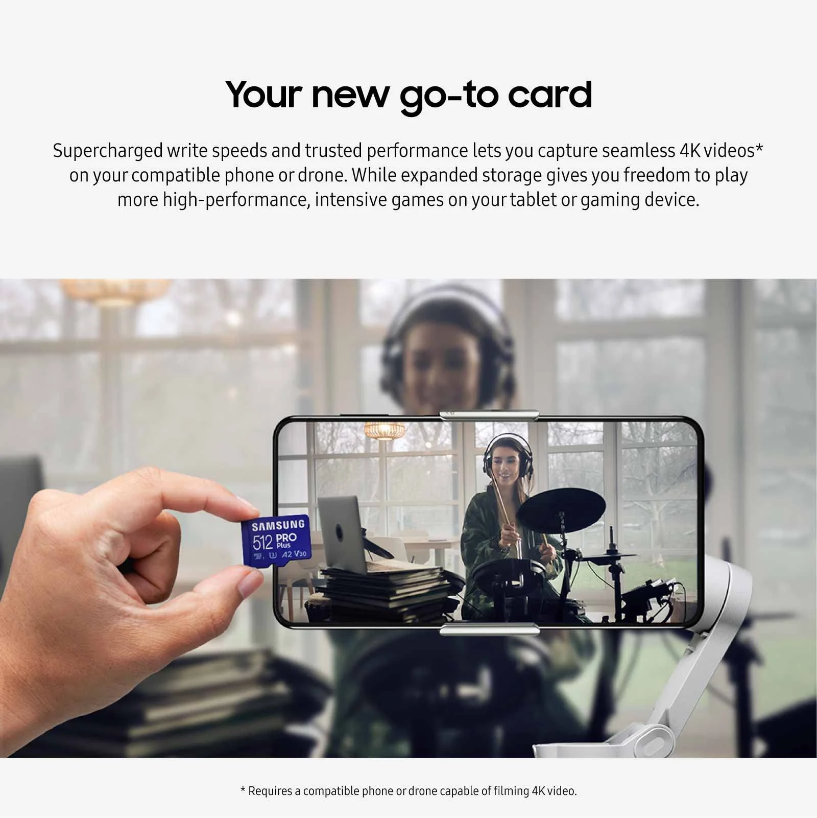 SAMSUNG PRO Plus microSD Memory Card + Adapter, 512GB MicroSDXC, Up to 180 MB/s, Full HD & 4K UHD, UHS-I, C10, U3, V30, A2 for Android Phones, Tablets, GoPRO, DJI Drone, MB-MD512SA/AM, 2023 New PRO Plus Read/Write 180/130MB/s - Image 4