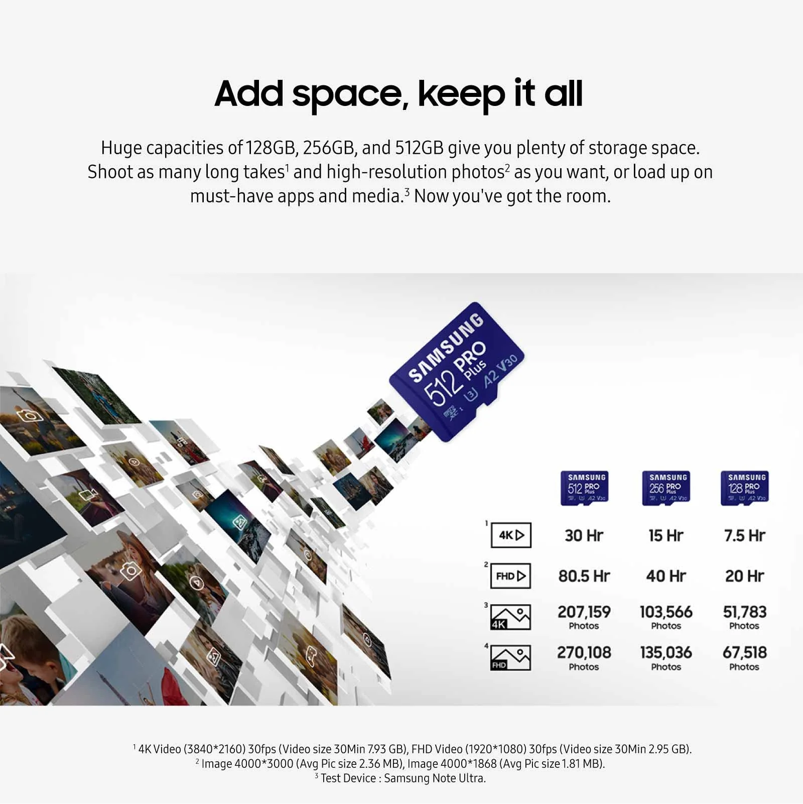 SAMSUNG PRO Plus microSD Memory Card + Adapter, 512GB MicroSDXC, Up to 180 MB/s, Full HD & 4K UHD, UHS-I, C10, U3, V30, A2 for Android Phones, Tablets, GoPRO, DJI Drone, MB-MD512SA/AM, 2023 New PRO Plus Read/Write 180/130MB/s - Image 6
