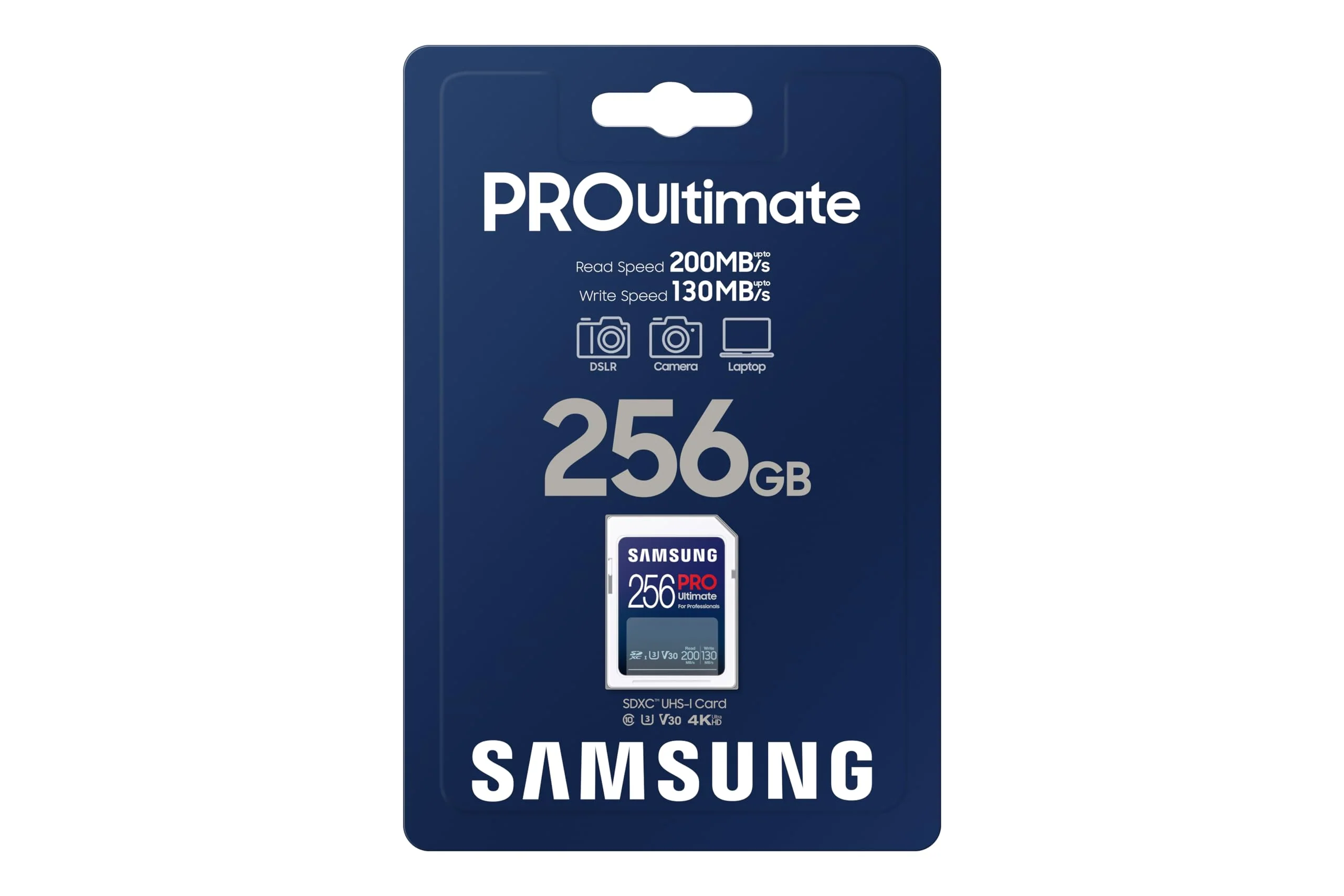SAMSUNG PRO Ultimate Full Size 256GB SDXC Memory Card, Up to 200 MB/s, 4K UHD, UHS-I, C10, U3, V30, A2, for DSLR, Mirrorless Cameras, PCs, MB-SY256S/AM PRO Ultimate (200MB/s) Card Only - Image 2