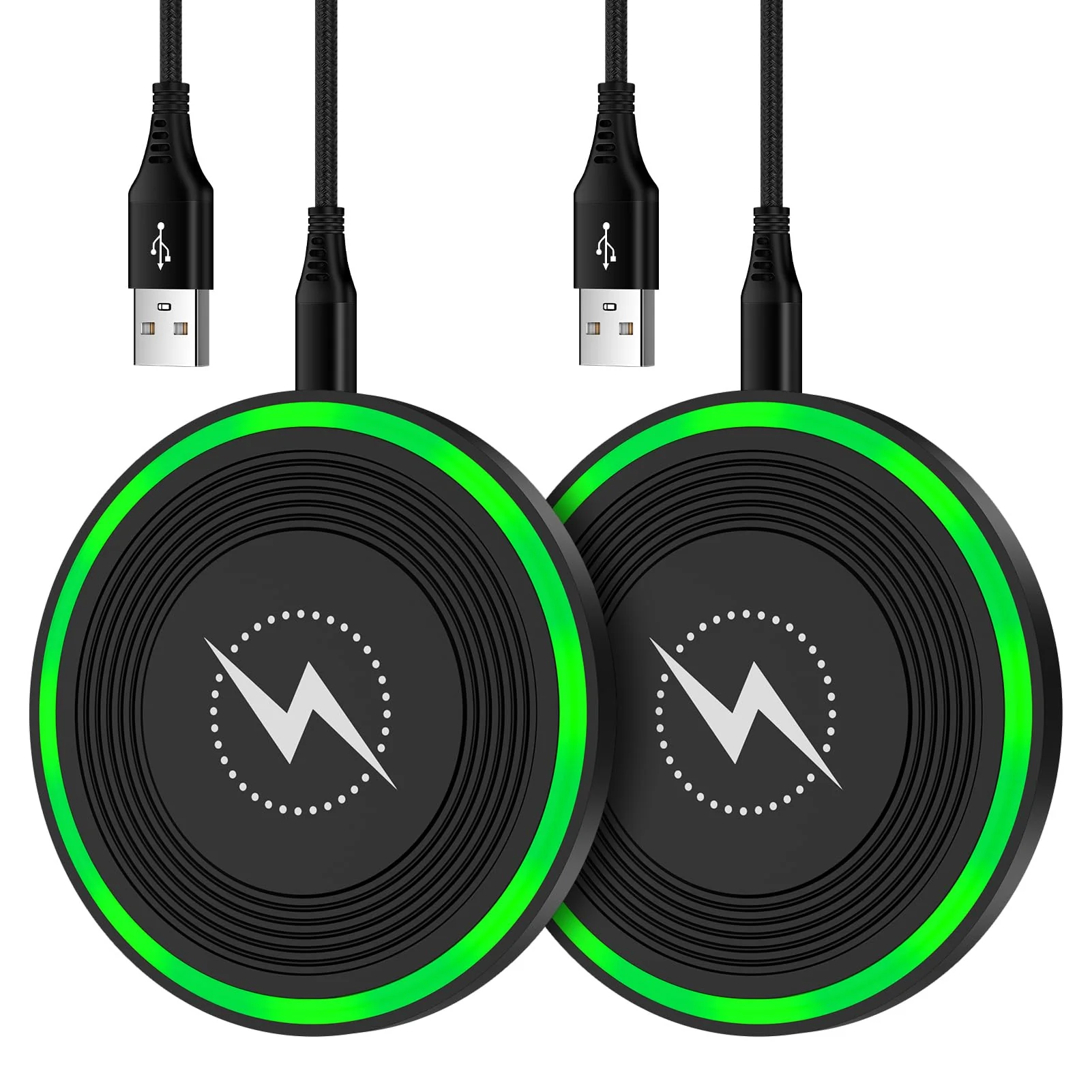 Samsung S24 Plus Wireless Charger Fast Charging Pad for Samsung Galaxy Z Fold 6/Flip 6/5/S24 Ultra/S23/S22/S21/S20/S10,2Pack 15W Wireless Android Charger Fast Charger Station for Pixel 9/8 Pro/8a/7/6 2Pack-Black