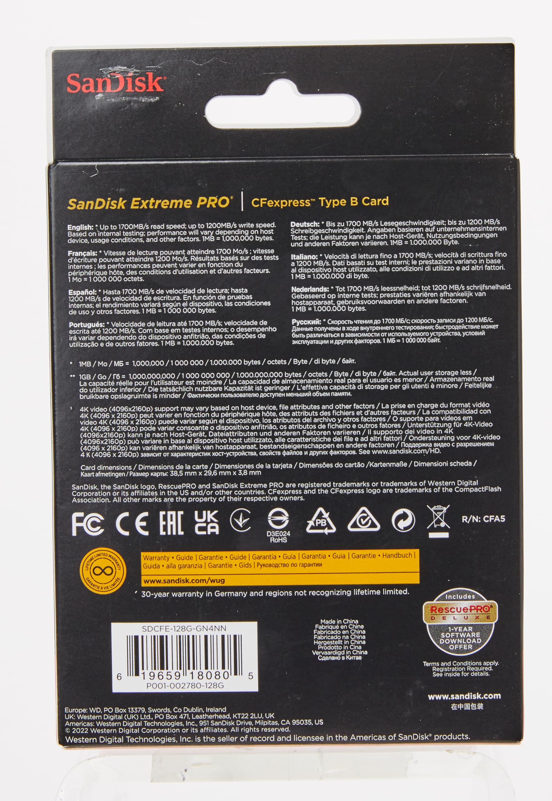 SanDisk 128GB Extreme PRO CFexpress Card Type B - SDCFE-128G-GN4NN, Silver Card Only - Image 7