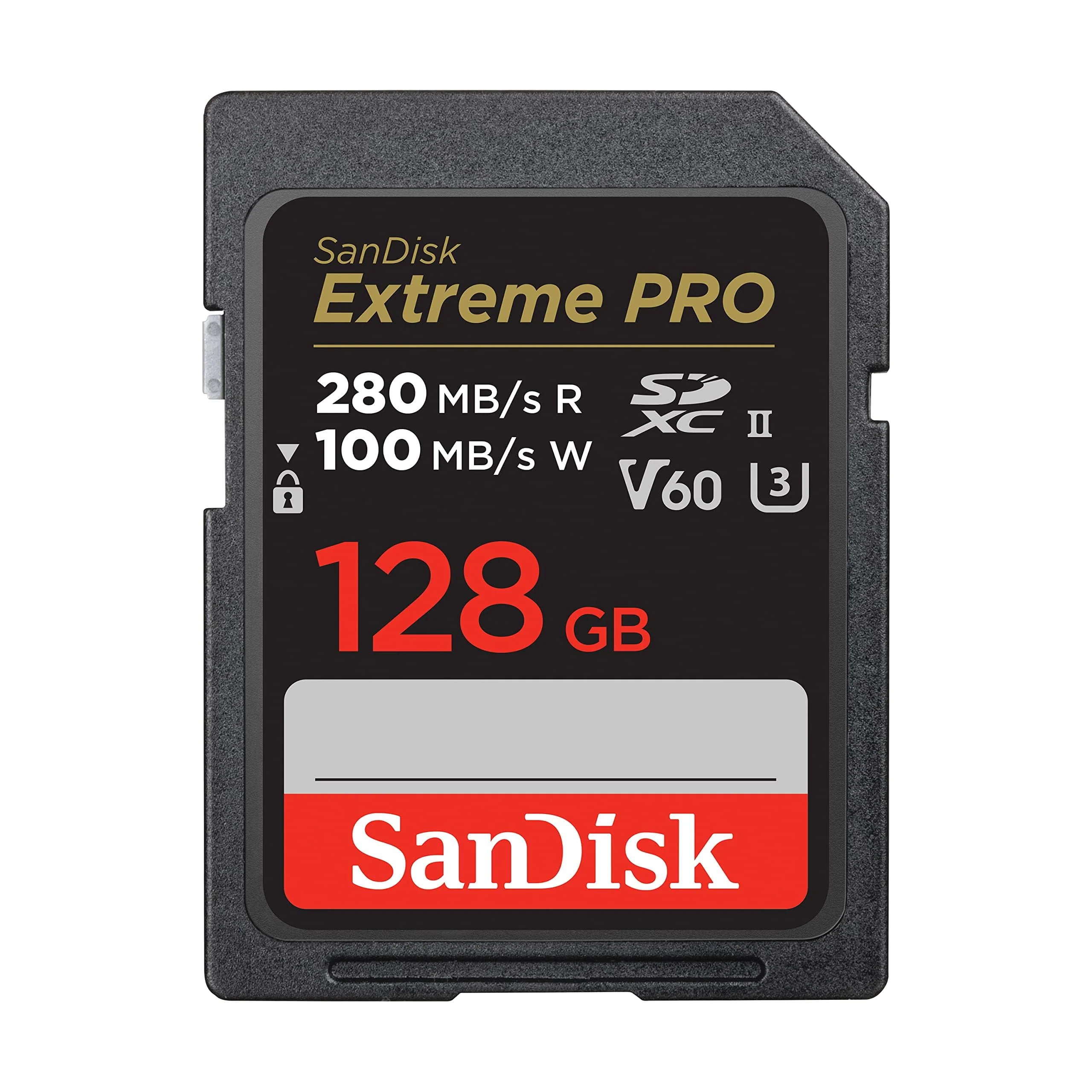 SanDisk 128GB Extreme PRO SDXC UHS-II Memory Card - C10, U3, V60, 6K, 4K UHD, SD Card - SDSDXEP-128G-GN4IN Memory Card Only