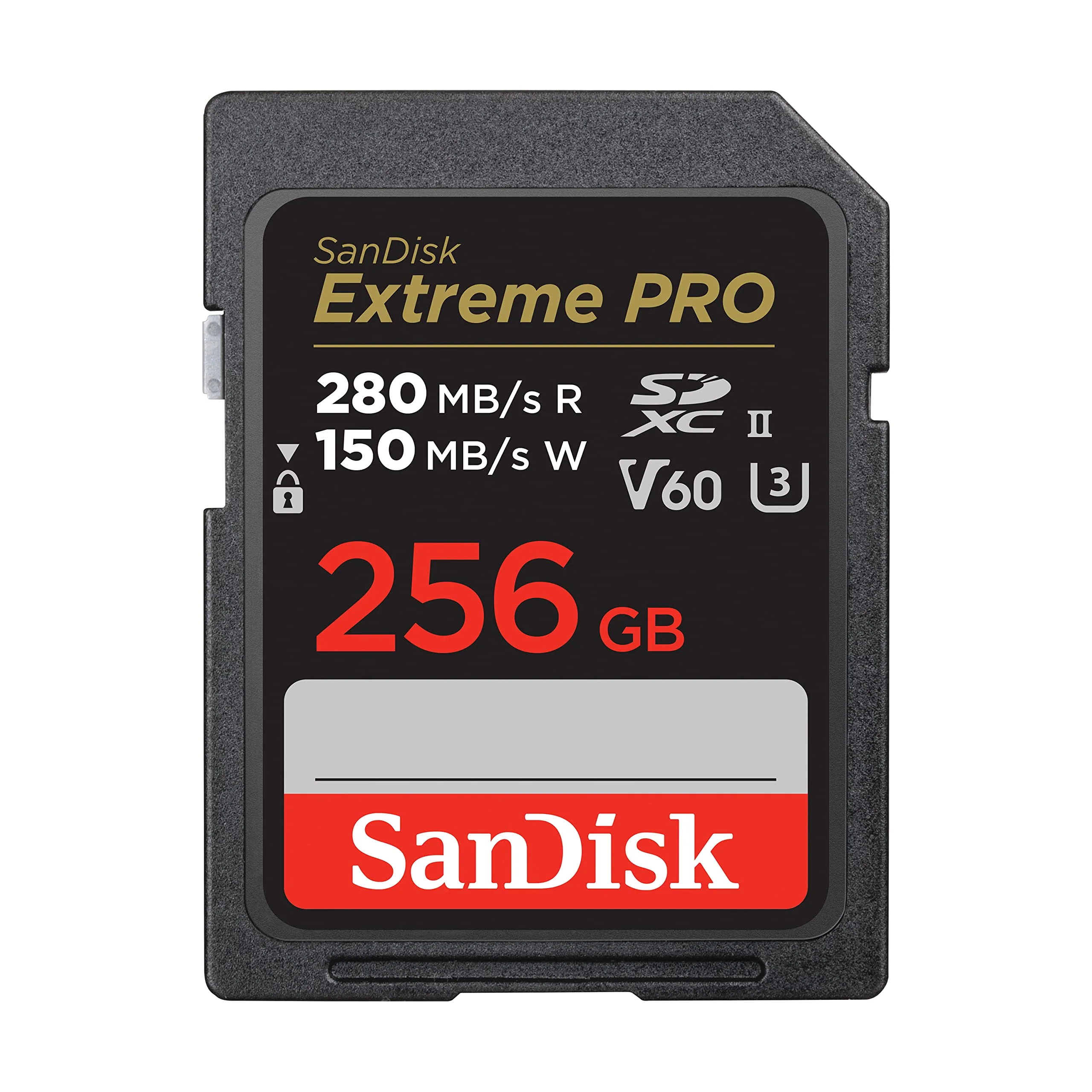 SanDisk 256GB Extreme PRO SDXC UHS-II Memory Card - C10, U3, V60, 6K, 4K UHD, SD Card - SDSDXEP-256G-GN4IN Memory Card Only