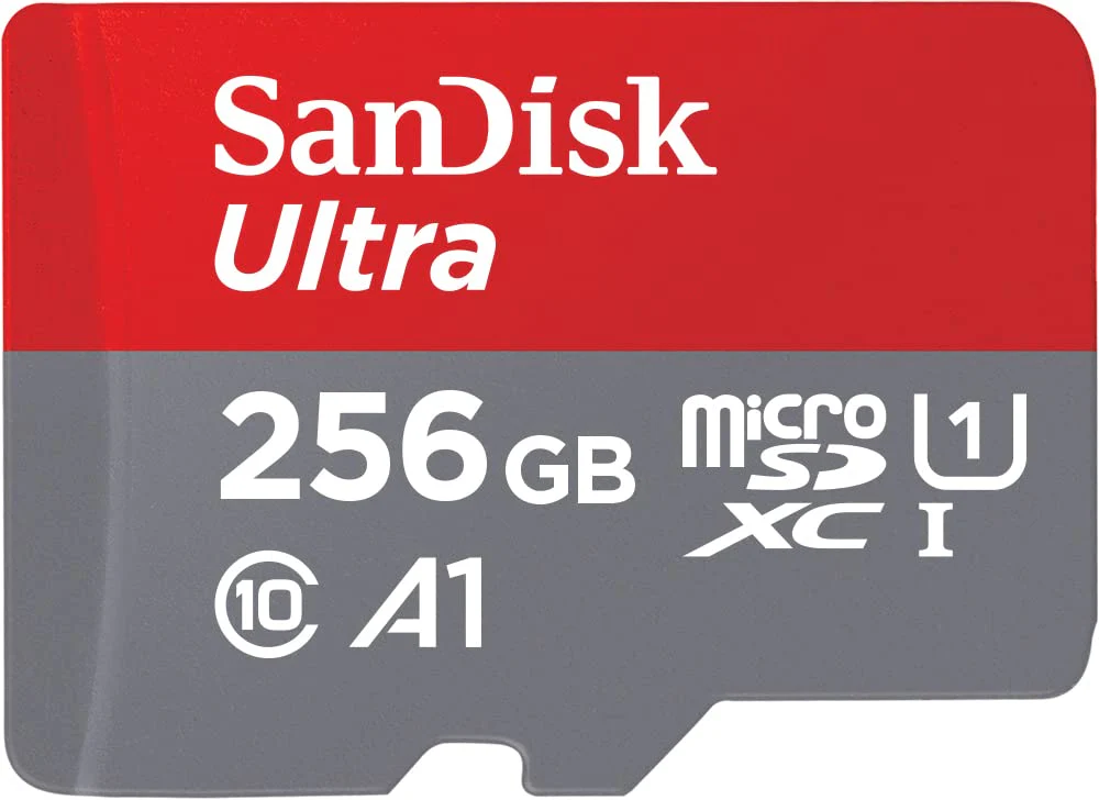 SanDisk 256GB Ultra microSDXC UHS-I Memory Card with Adapter - Up to 150MB/s, C10, U1, Full HD, A1, MicroSD Card - SDSQUAC-256G-GN6MA New Generation