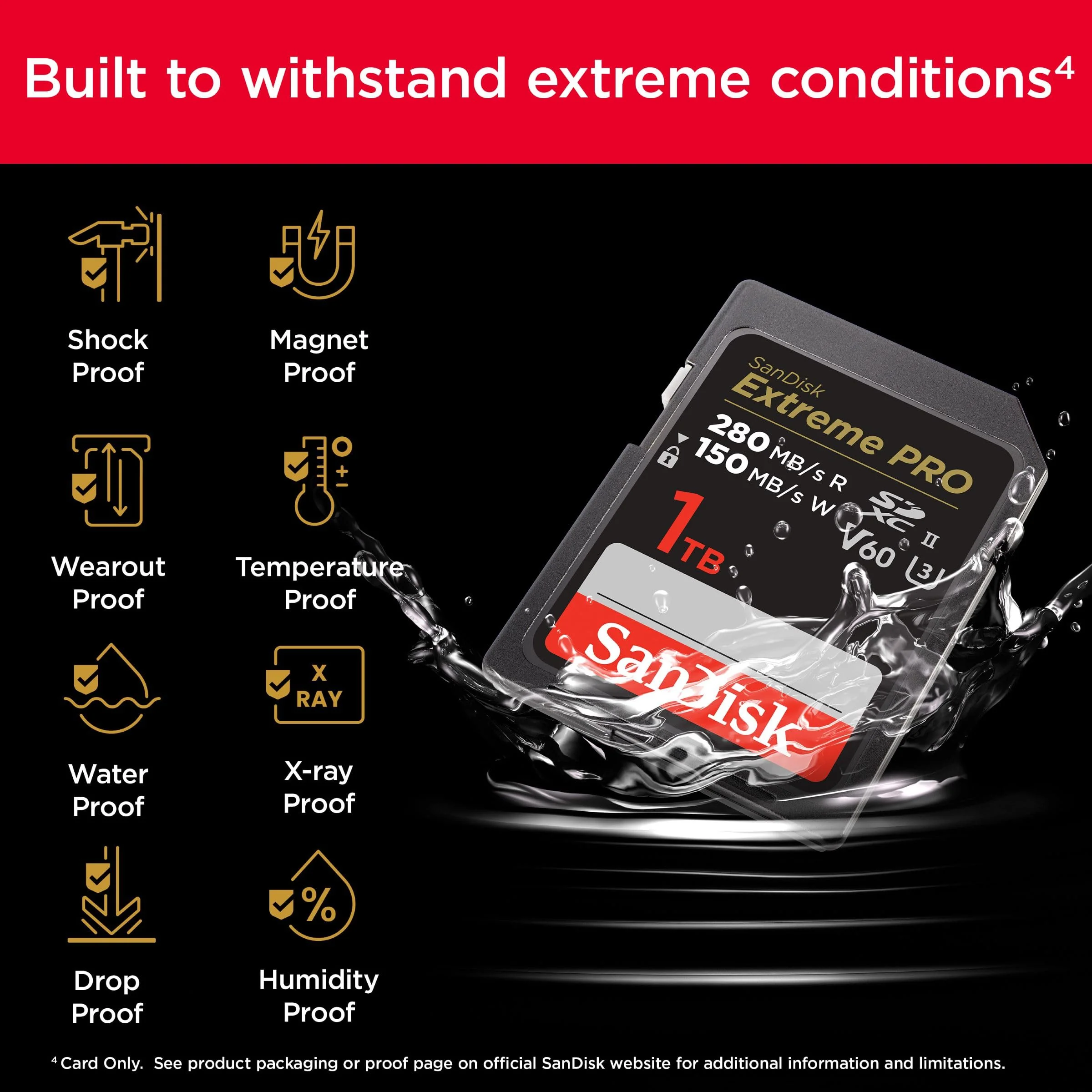 SanDisk 64GB Extreme PRO SDXC UHS-II Memory Card - C10, U3, V60, 6K, 4K UHD, SD Card - SDSDXEP-064G-GN4IN Memory Card Only - Image 5