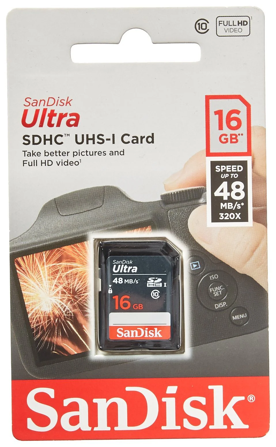 SanDisk Ultra 16GB SD SDHC Memory Flash Card UHS-I Class 10 Read Speed up to 48MB/s 320X SDSDUNB-016G-GN3IN Wholesale Lot