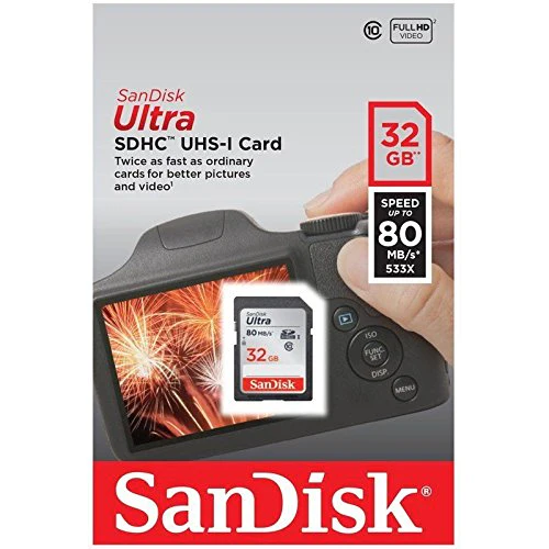 SanDisk Ultra 32GB Class 10 SDHC UHS-I Memory Card up to 80MB/s (SDSDUNC-032G-GN6IN) - Image 3