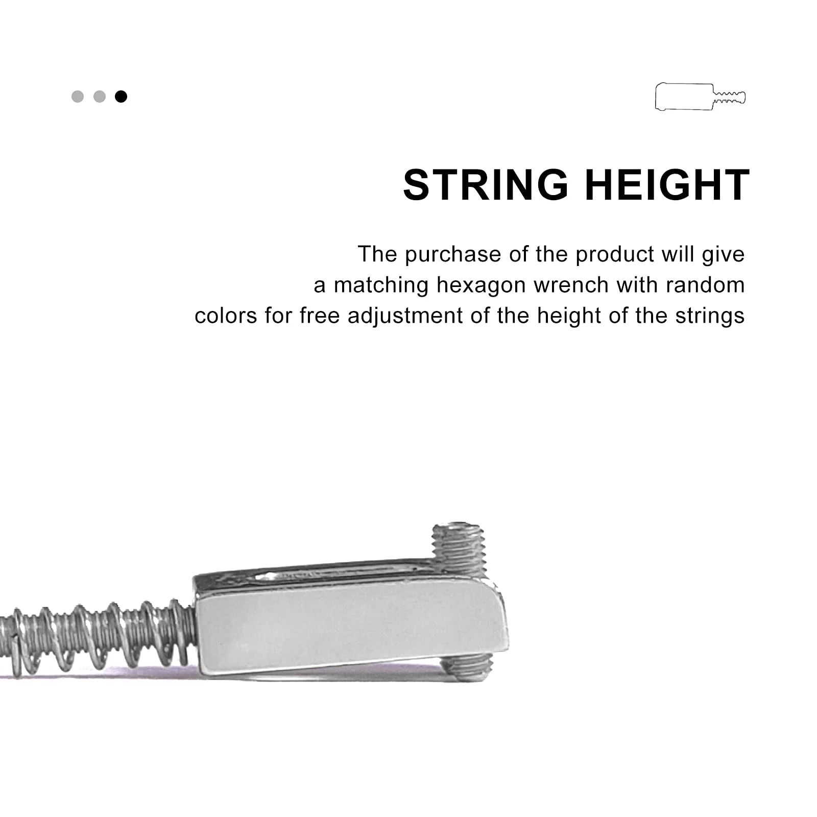 SAPHUE Guitar Bridge Saddle with Spring Screws Wrench Tremolo for Fender Strat Stratocaster Tele Telecaster Electric Guitar Replacement Parts Accessories 6Pcs Bridge Saddles(Chrome) Chrome - Image 4