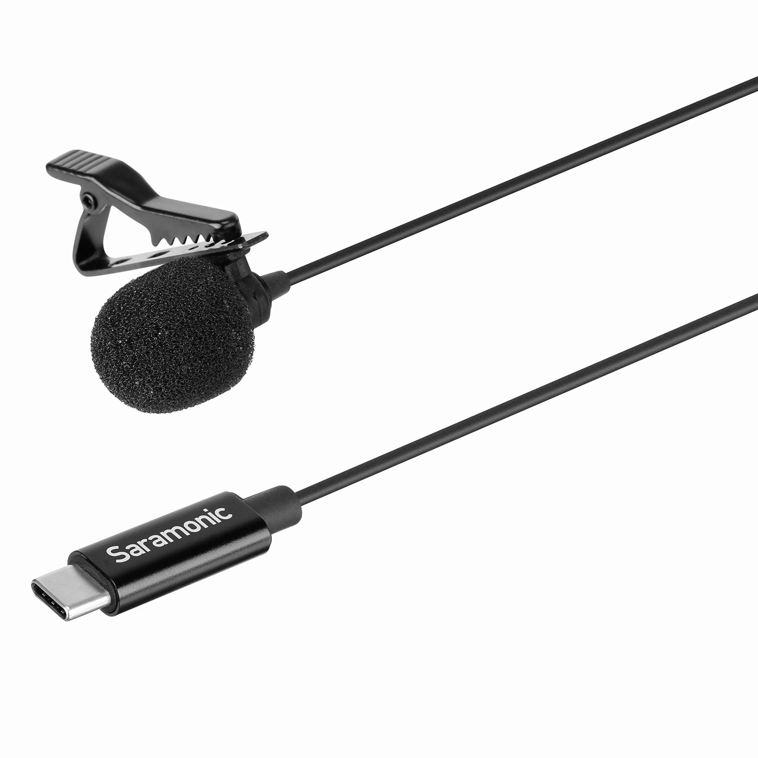 Saramonic LavMicro U3A USB-C Lavalier Microphone for iPhone 15, Android, new iPad, Computers & more with 6.6' Cable & 90˚ Adapter for Vlogging, Interviews, YouTube, TikTok, Live Streaming USB-C - 6.6'