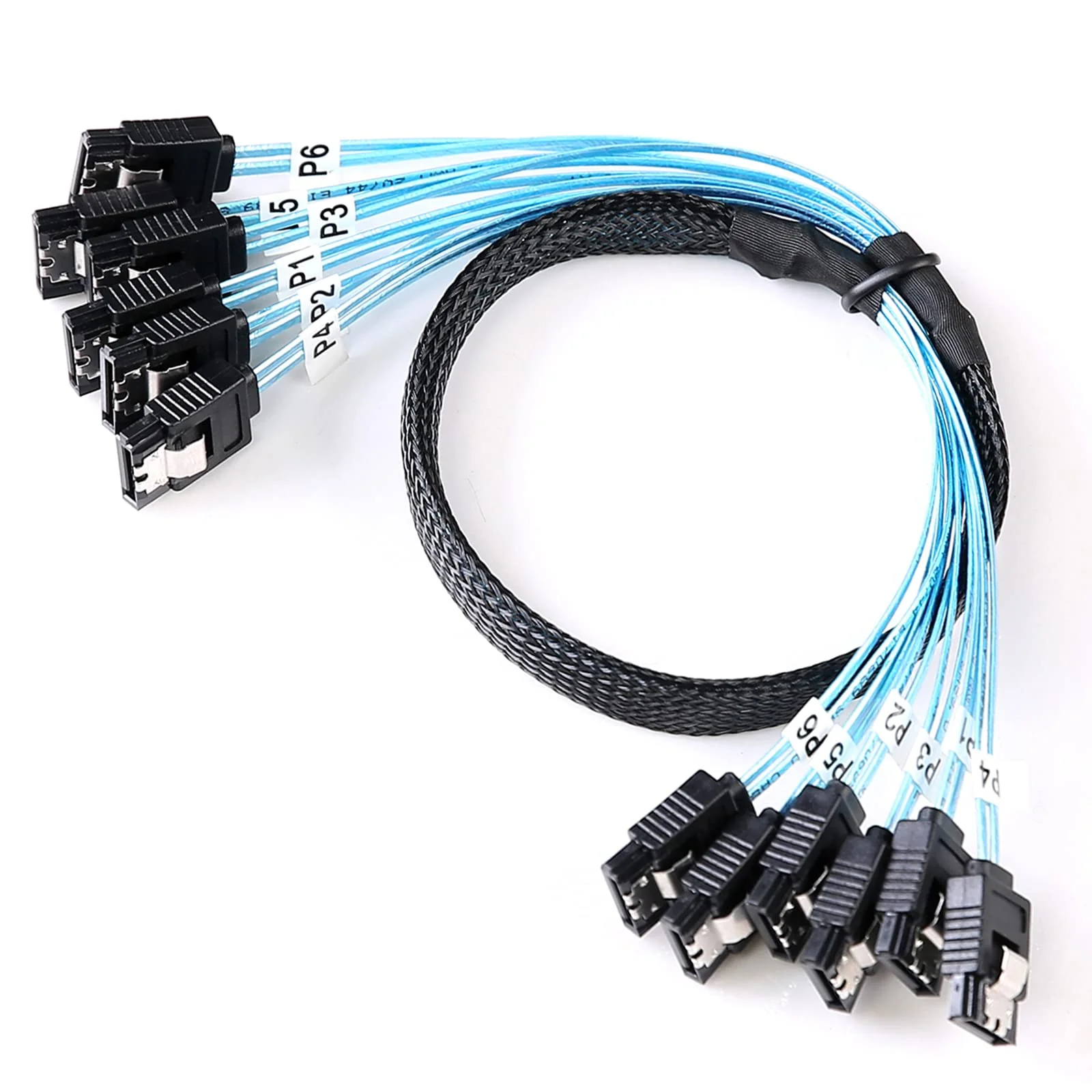 SATA-III Cable-0.5M, 6Pcs/Set-6Gbps-Sata HDD-SSD Data-Cable SAS Cable Replacement for Bitcoin Computer-Server CD DVD Drives Raid (1.6FT) 1.6FT 1Pack