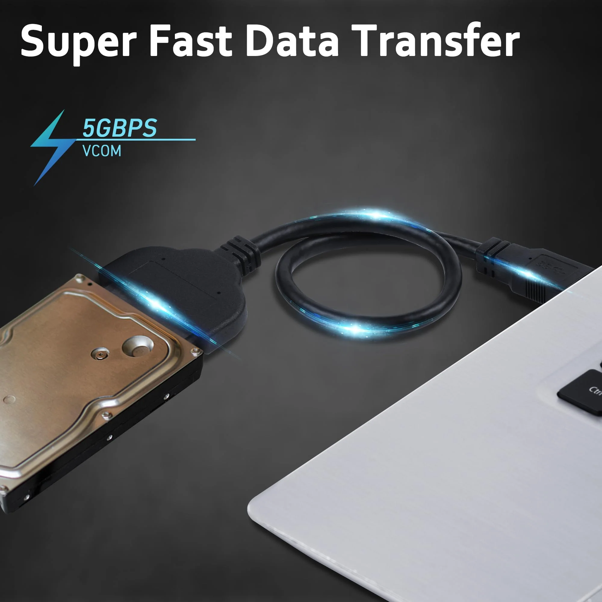 SATA to USB,Sata to USB Adapter,SATA to USB Cable for 2.5 inch HDD and SSD 5Gbps Superspeed Compatible with USB 2.0 1.1 Older SATA Connector - Image 6