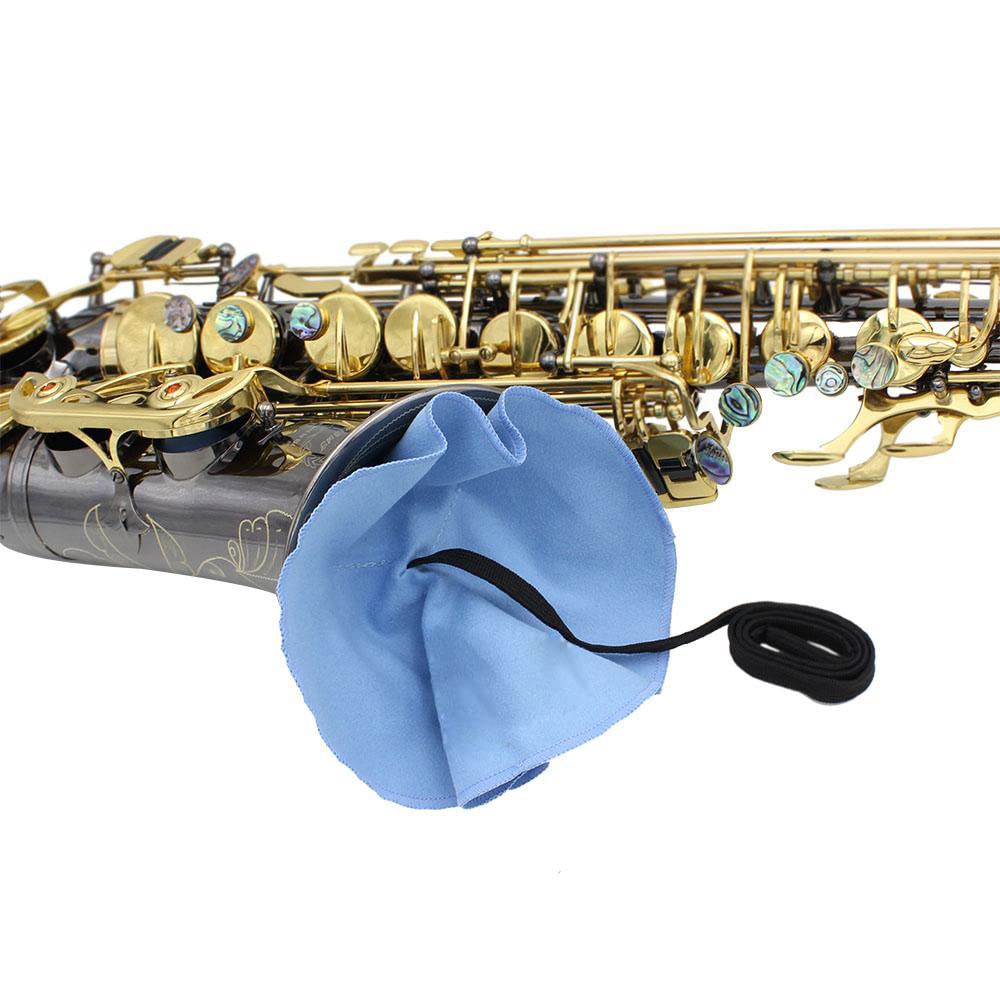 Sax Saxophone Cleaning Cloth Saxophone Cleaner Swab for Body Pull Through Tube Inside Clean Microfiber Material Blue - Image 5