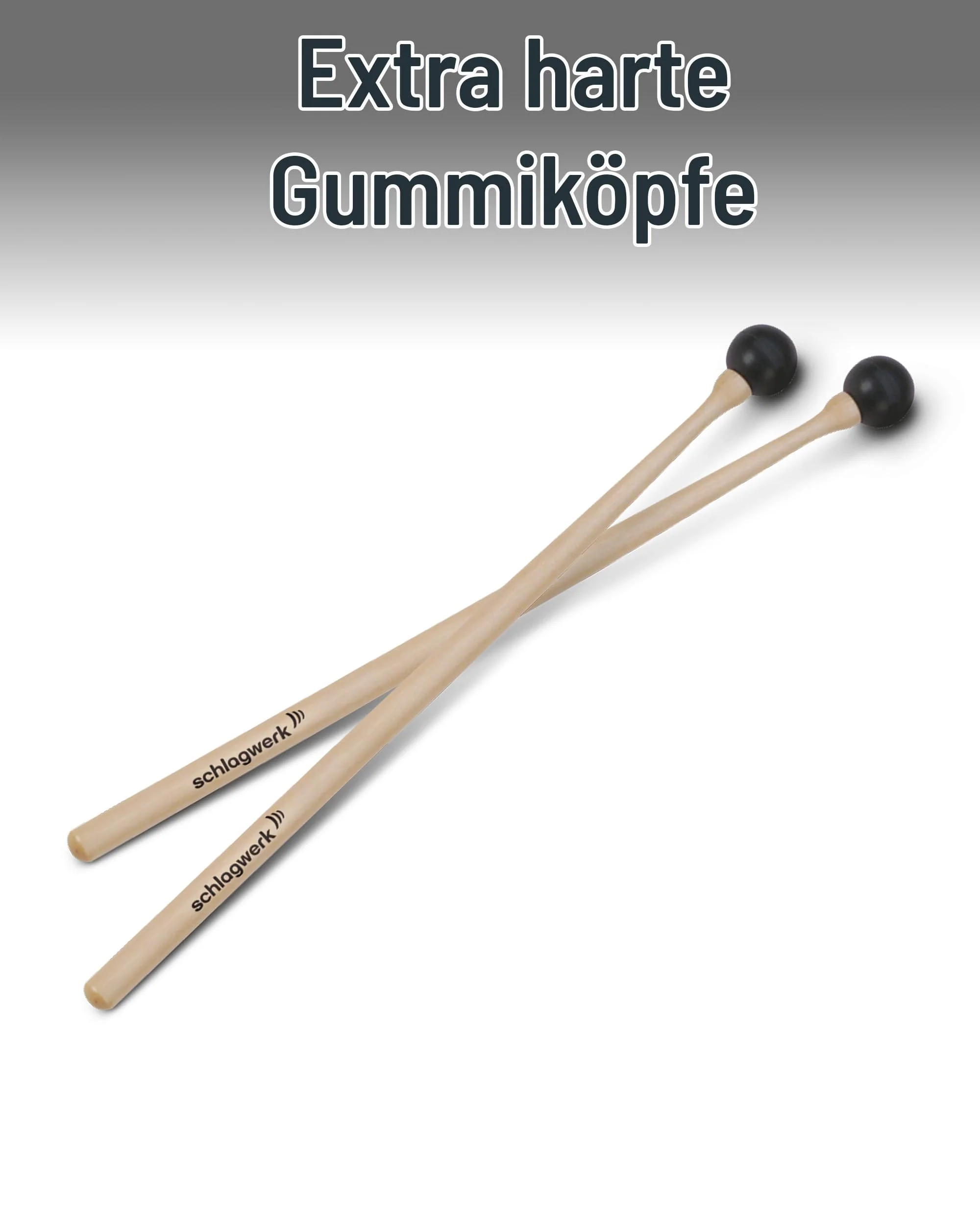 Schlagwerk MA101 Rubberhead Mallet Pair - Extra Hard - Image 2