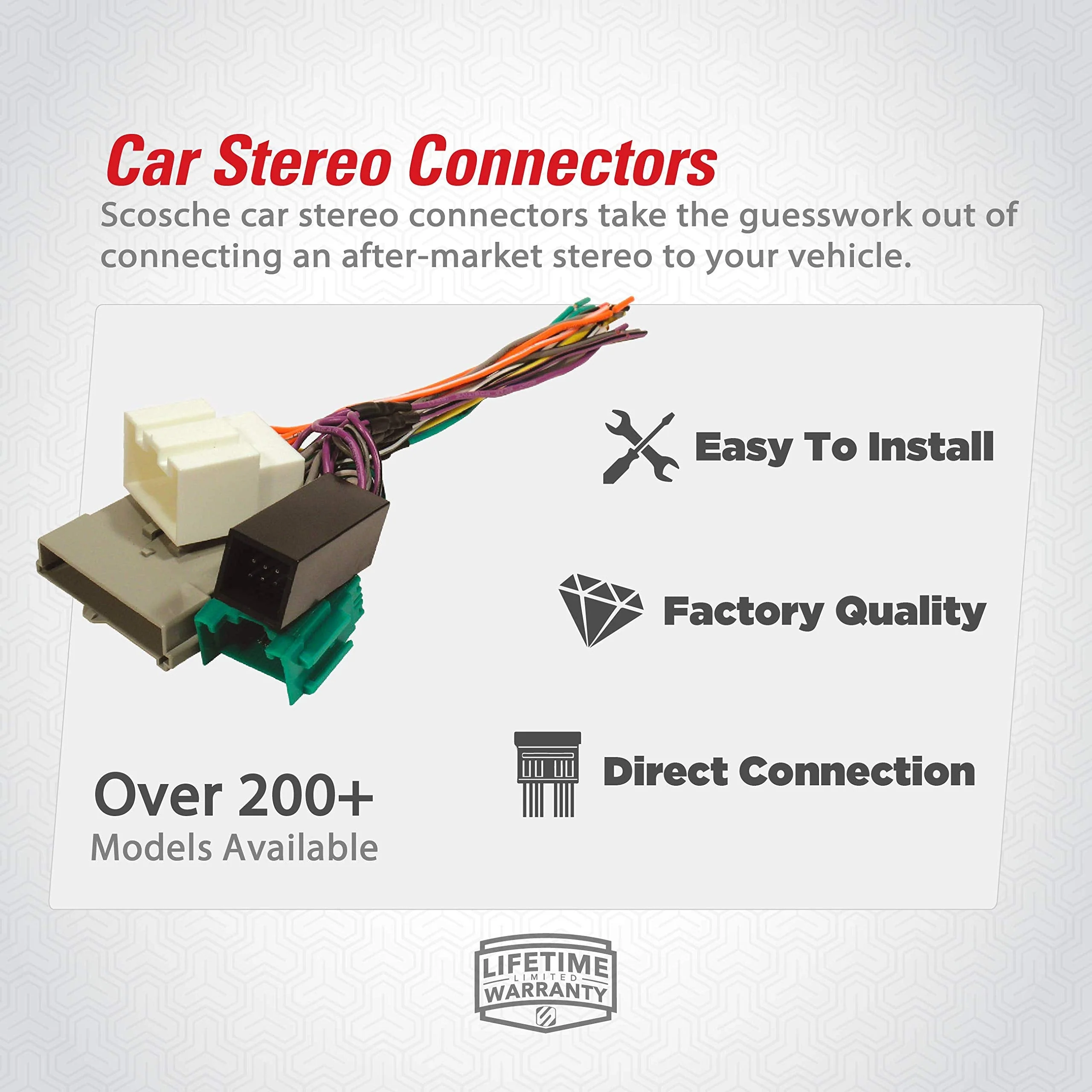 SCOSCHE FD16B Car Speaker Wire Harness Aftermarket Stereo Connector for Select 1998-2009 Ford Vehicles Standard Packaging - Image 3