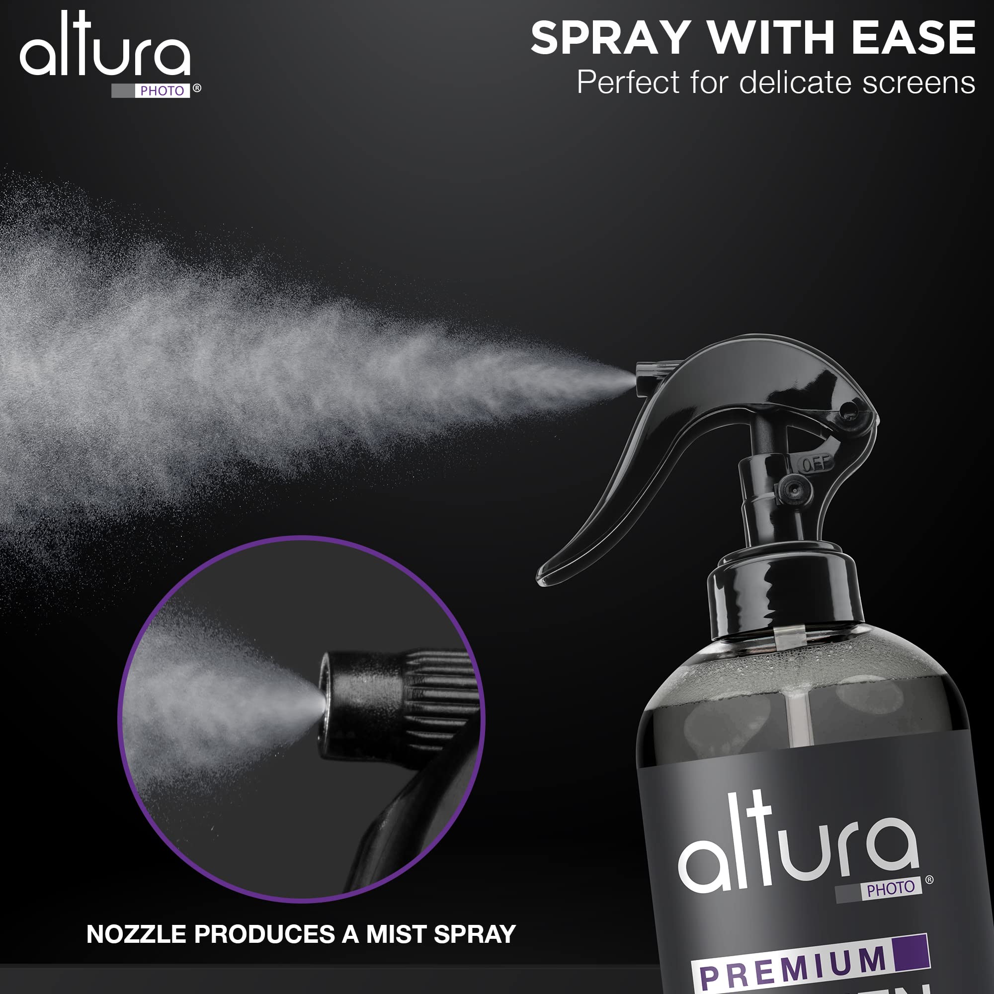 Screen Cleaner Spray (16oz) and Microfiber Cloth - TV Screen Cleaner, Computer Cleaner, Laptop Screen Cleaner, Monitor Cleaner - for Phone, Ipad, iPhone, MacBook Screen Cleaner - Streak and Odor Free 16oz - Image 5