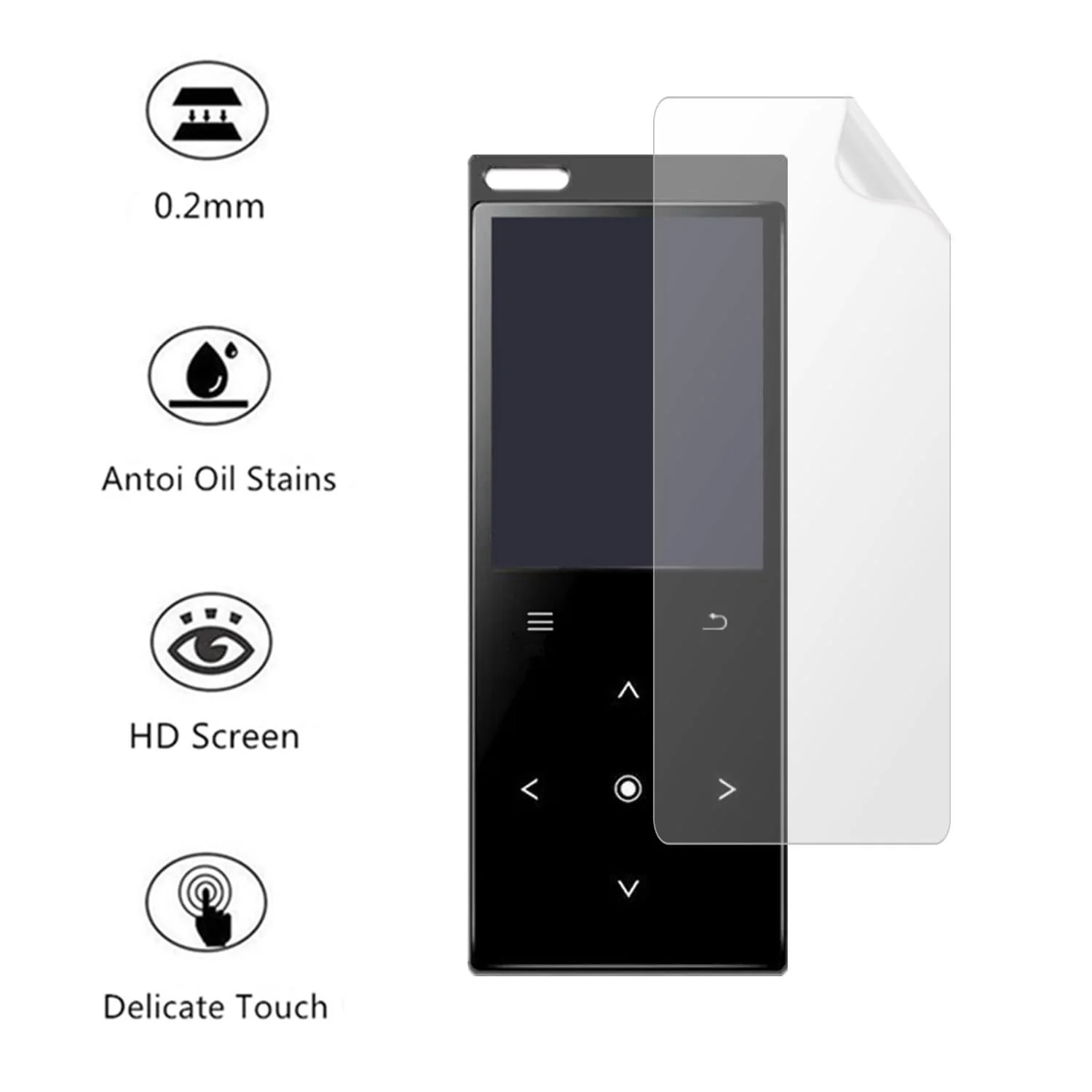 Screen Protector Compatible for DODOSOUL MP3 Player (6 Pack) M800 Music Player HD PET Protector Film - Image 3