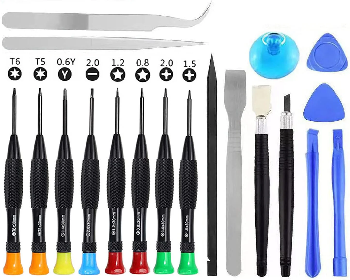 Screwdriver Set 20 Pieces Phone Repair Tool Small Magnetic Kit with Phillips Pentalobe Torx Opening Pry for iPhone iPad Samsung Phones