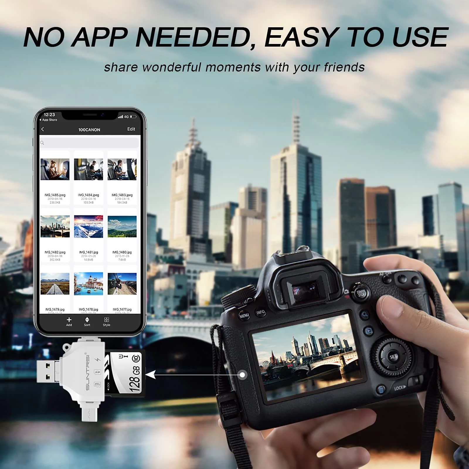 SD/Micro SD Card Reader for iPhone/ipad/Android/Mac/Computer/Camera,Portable Memory Card Reader 4 in 1 Micro SD Card Adapter&Trail Camera Viewer Compatible with TF and SD Card white - Image 6