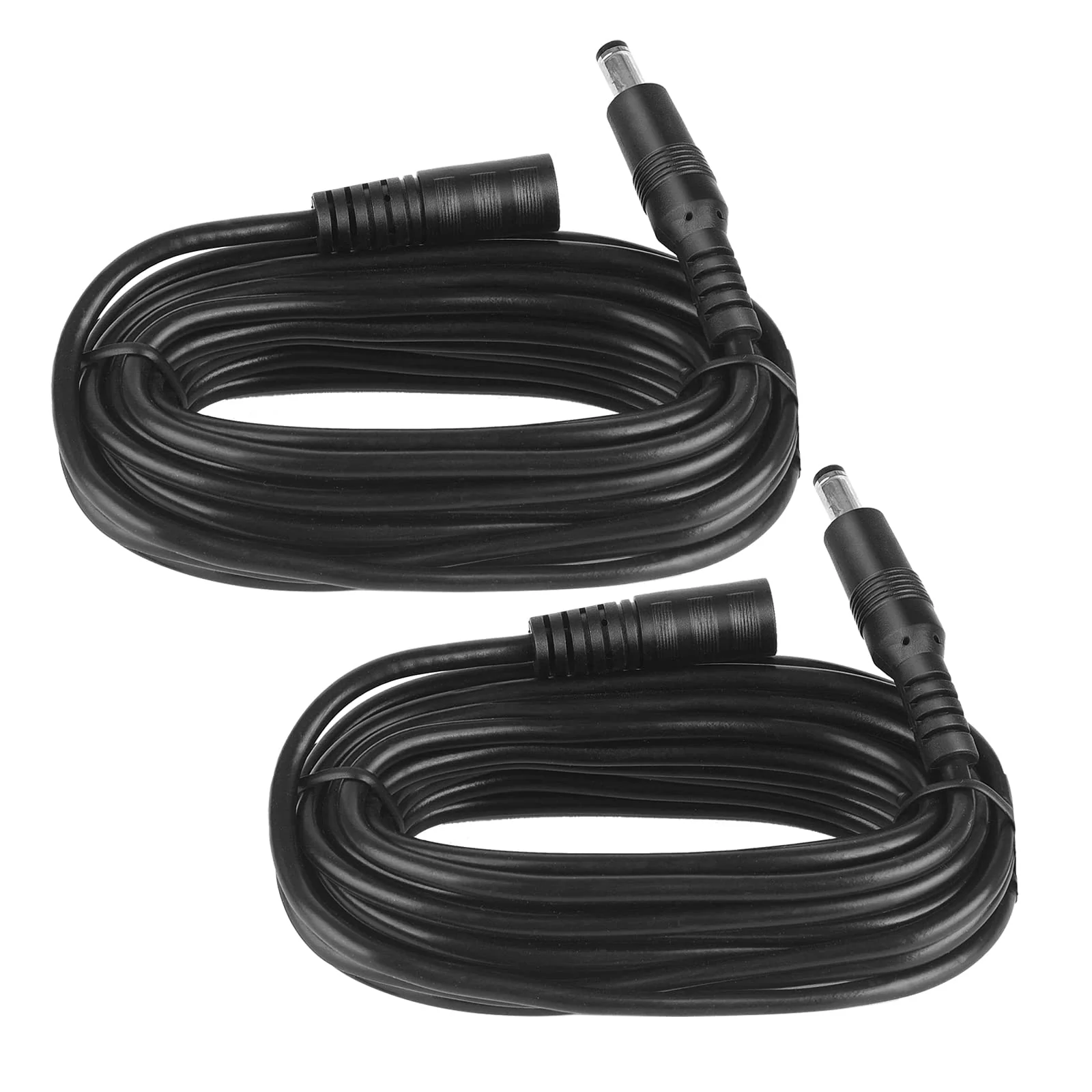 Security-01 5M 16FT DC Power Extension Cable 5.5mm x 2.1mm,for CCTV Camera IP WiFi Camera,DVR,LED Strip,DC Power Supply Adapter Extender Cable,Black (Pack of 2)