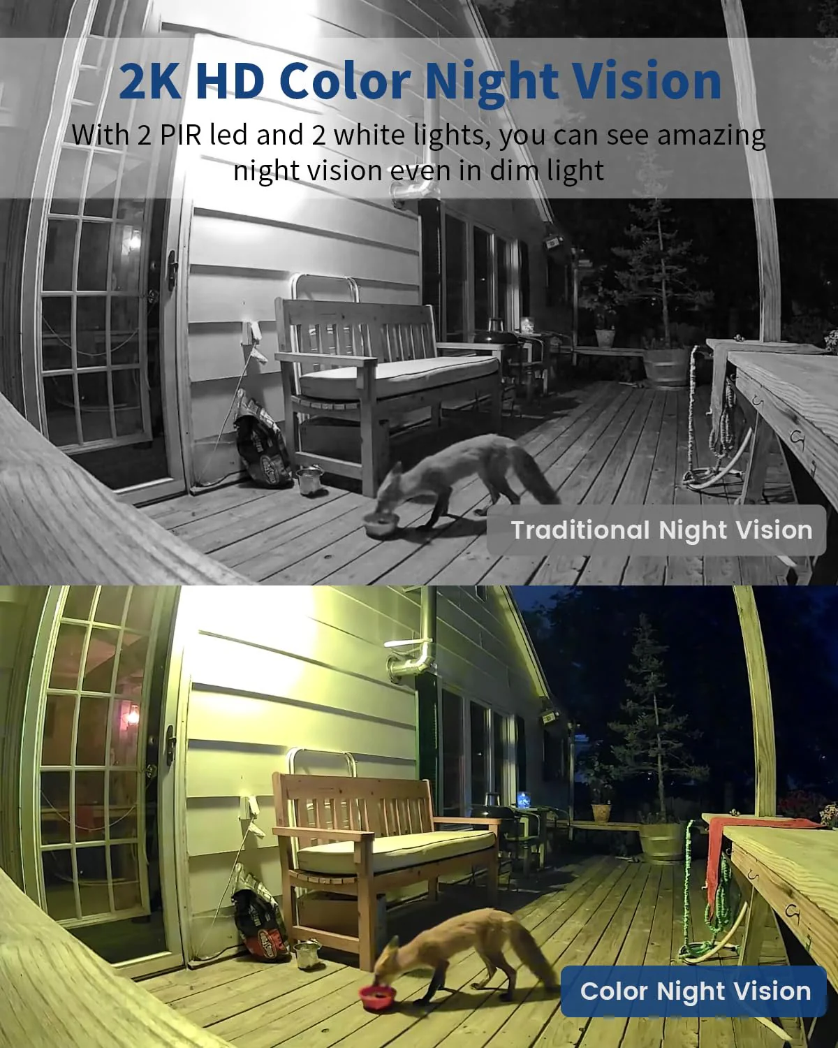 Security Cameras Wireless Outdoor, Battery Powered 2k Color Night Vision, AI Motion Detection Spotlight Siren, IP66 Weatherproof, 2-Way Talk, SD/Cloud Storage, 2.4Ghz WiFi Cameras for Home Security 1 Pack - Image 3