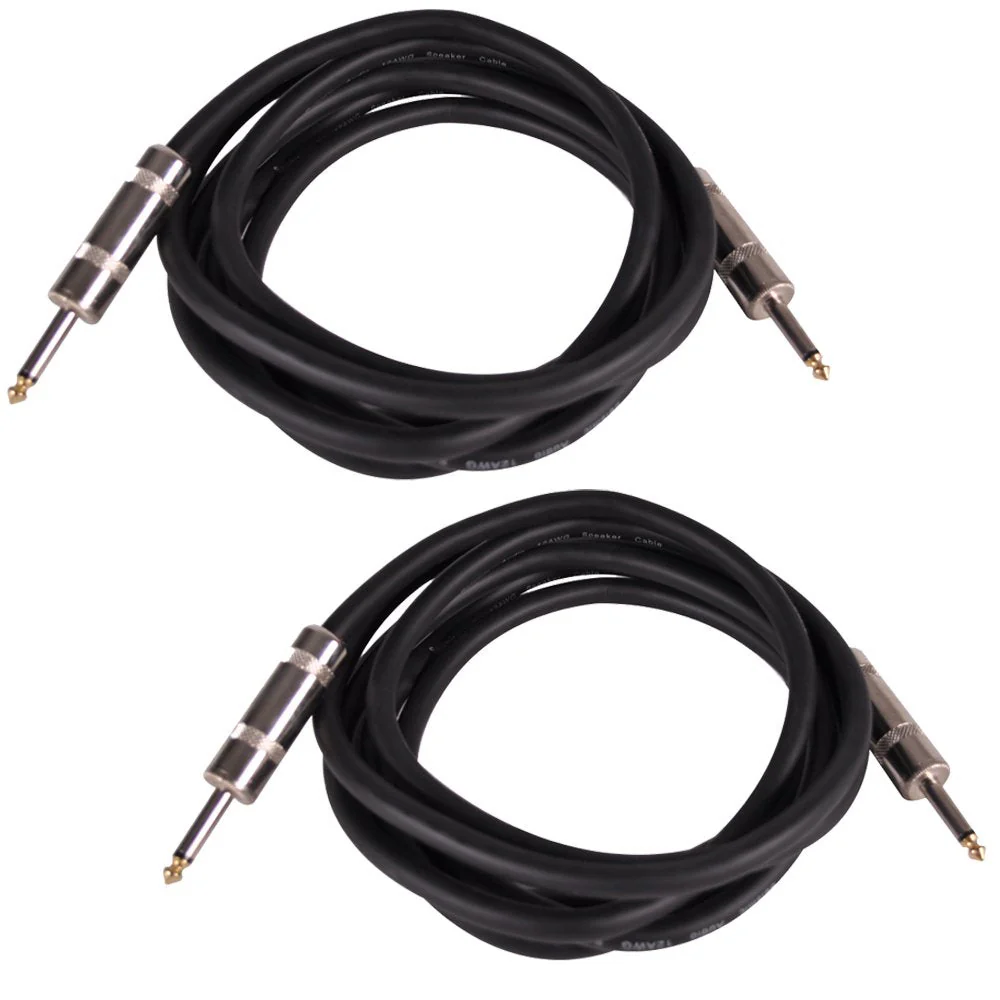 Seismic Audio Q12TW10-2Pack 10-Feet 1/4 to 1/4-Inches Speaker Cable 12-Gauge 2 Conductor, Pair 10 Feet