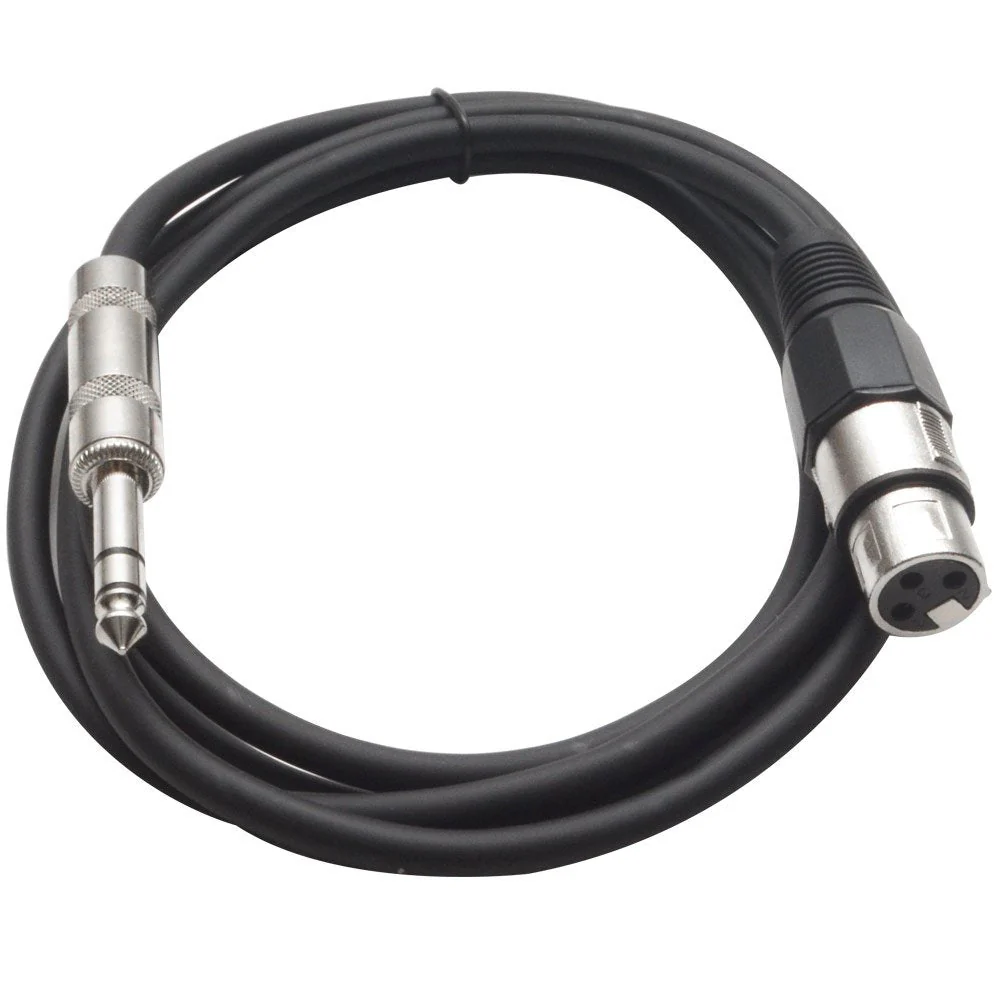 Seismic Audio - SATRXL-F6-Multi - 8 Pack of 6 Foot Multi-Color XLR Female to 1/4 Inch TRS Patch Cables 6' Pro Audio Balanced XLR-F to 1/4" Patch Cords DJ - Image 2