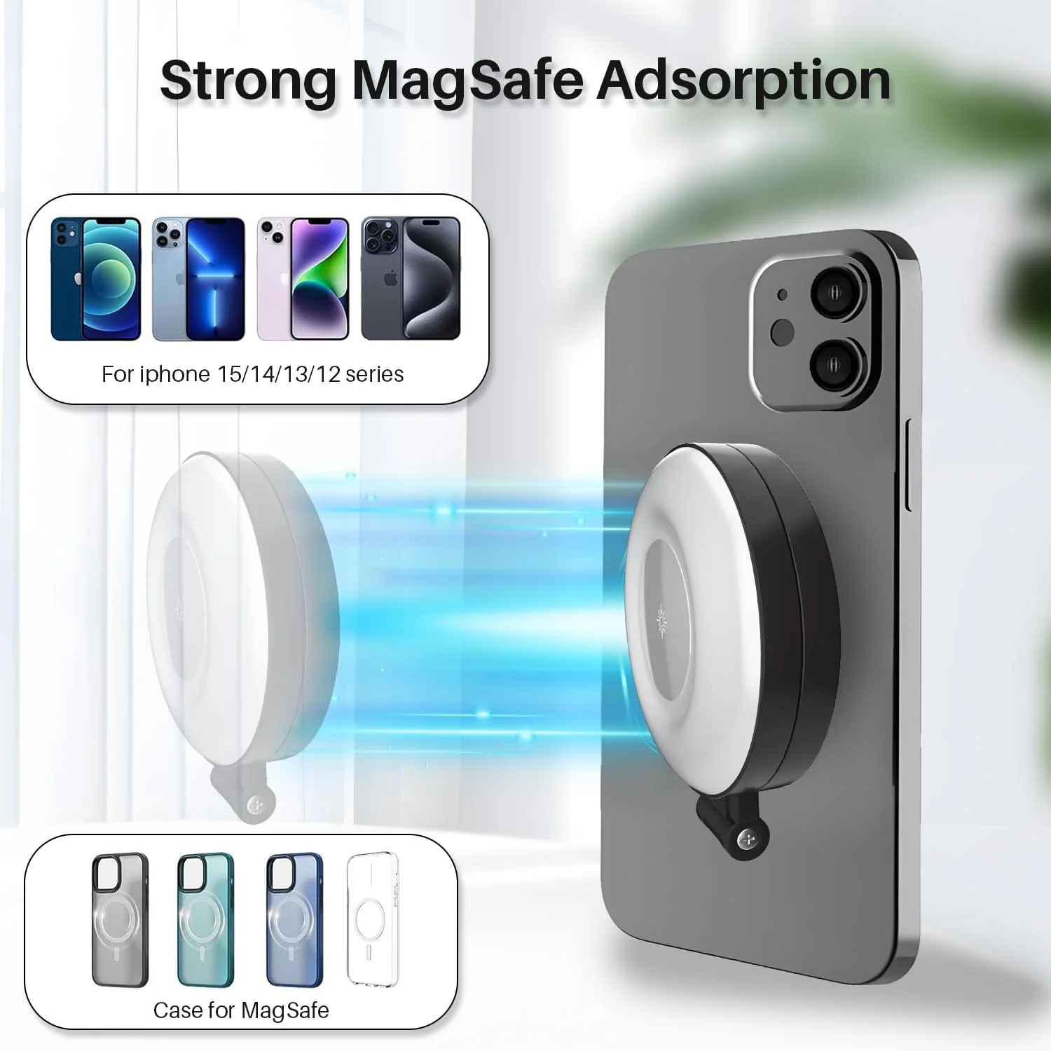 Selfie Light for Phone, Rechargeable Magnetic Fill Light, Adjusted 3 Light Modes 180° Flip Ring Light for Makeup, Video, TikTok, Vlog, Travel Photography, Compatible with iphone and android - Image 2