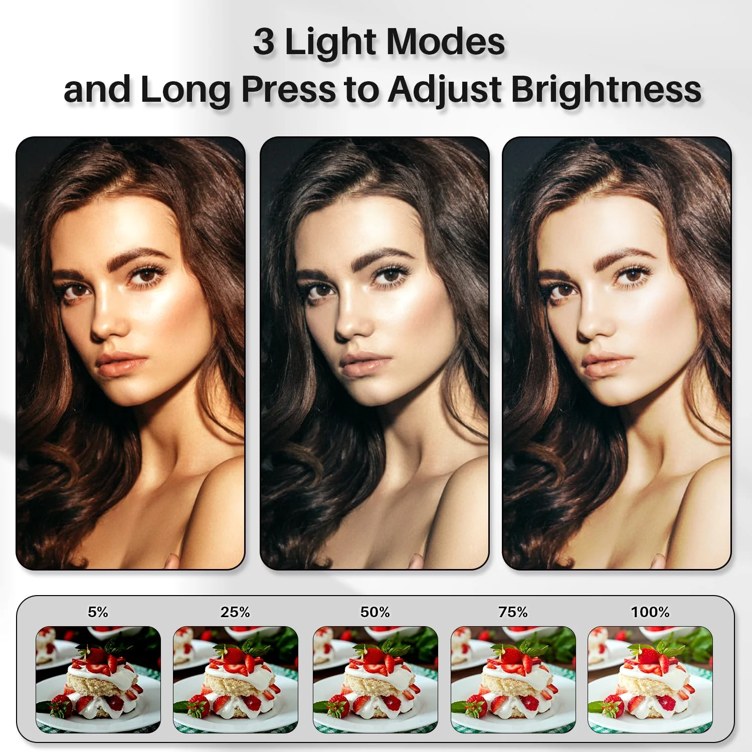 Selfie Light for Phone, Rechargeable Magnetic Fill Light, Adjusted 3 Light Modes 180° Flip Ring Light for Makeup, Video, TikTok, Vlog, Travel Photography, Compatible with iphone and android - Image 5