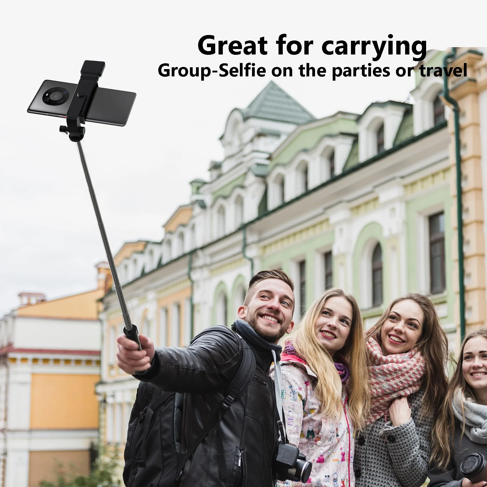 Selfie Stick, 40 in Retractable Phone Tripod with Wireless Remote Control & Light, Portable Selfie Stick Tripod for Photograph, Live Streaming, Video Recording, Compatible with All Cellphones Black - Image 5