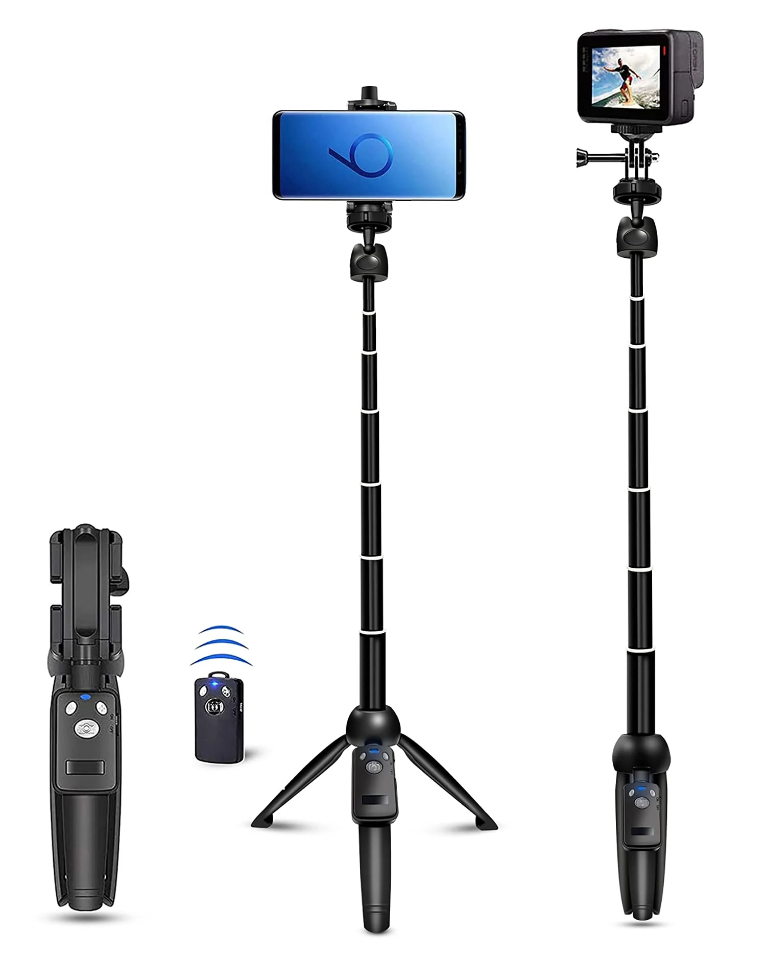 Selfie Stick, 40 inch Extendable Selfie Stick Tripod,Phone Tripod with Wireless Remote Shutter Compatible with iPhone 13 12 11 pro Xs Max Xr X 8Plus 7, Android, Samsung Galaxy S20 S10 and More