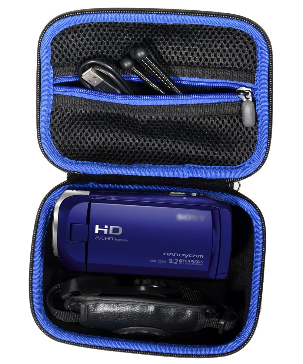 Semi-hard Camcorder Case for Sony HD Video Recording HDRCX405, HDRCX440 Handycam; Canon VIXIA HF R800, Panasonic HC-V180K and Kimire HD Recorder, Professional Hard Case with SD, Memory Card Pockets, - Image 3