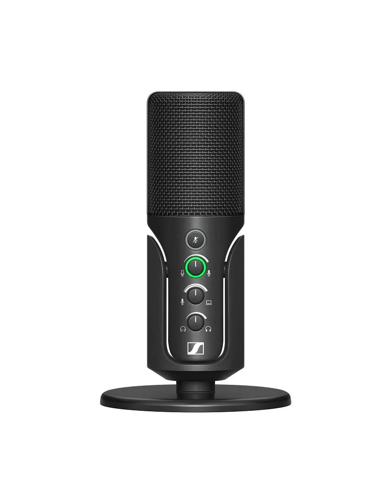 SENNHEISER Professional Profile - USB Cardioid Condenser Microphone & Table Stand, 1.2 m USB-C Cable - Mute Button, Built-in Headphone Jack, Gain, Mix & Volume Control, for PC & Mac,Black Profile Mic