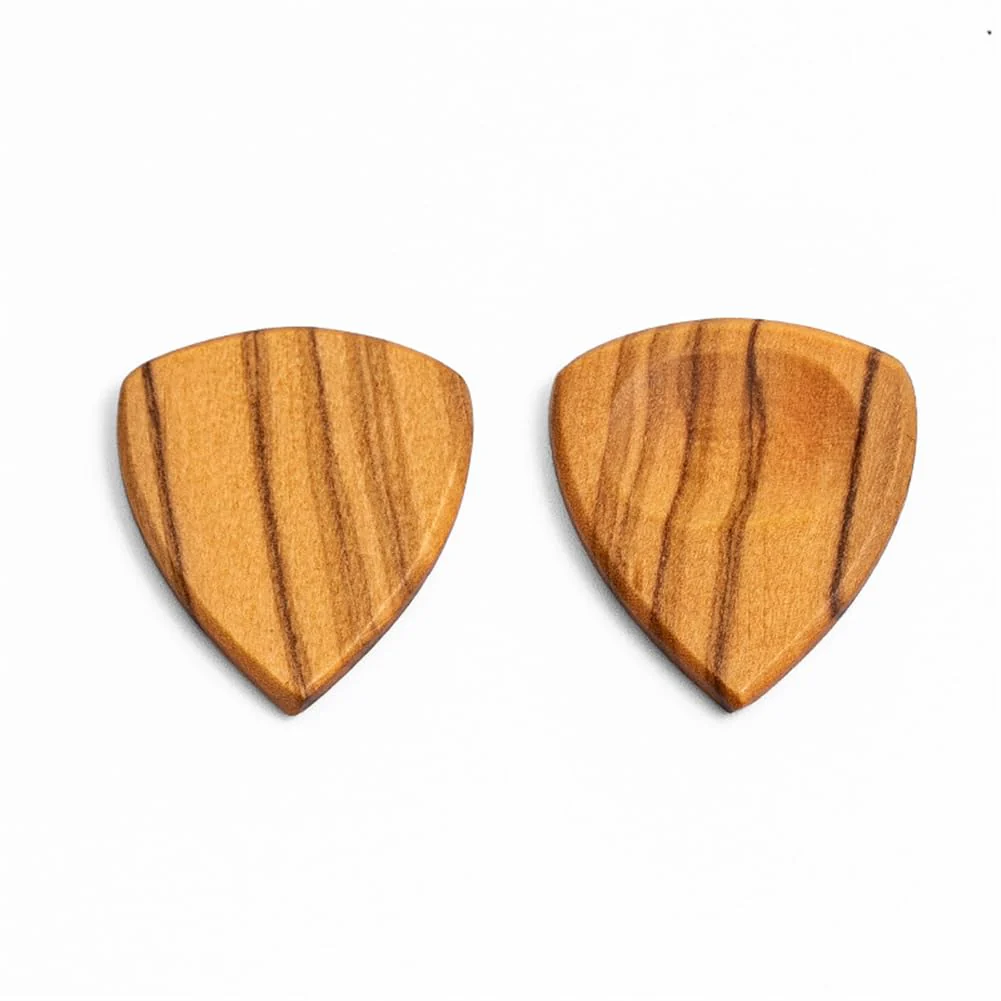 Set of 2 guitar picks made of real wood | For electric, acoustic and bass guitars in various strengths, 1 inch