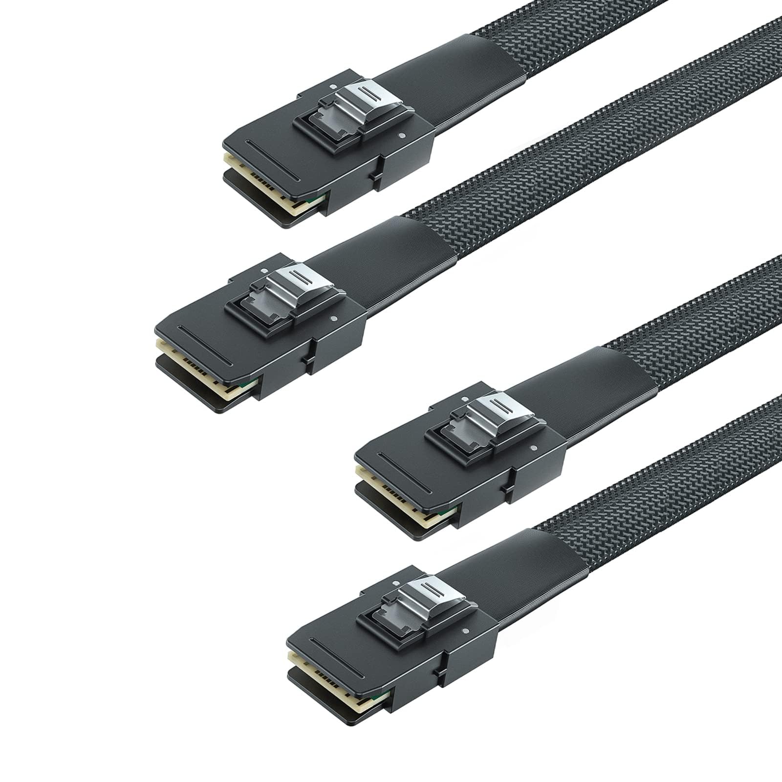 SFF-8087 to SFF-8087 6G Internal Mini SAS Cable, Compatible with PCI Express Controller or RAID, 100-Ohm, 0.5-m(1.6ft), 2 Pack Straight 0.5m - Image 2