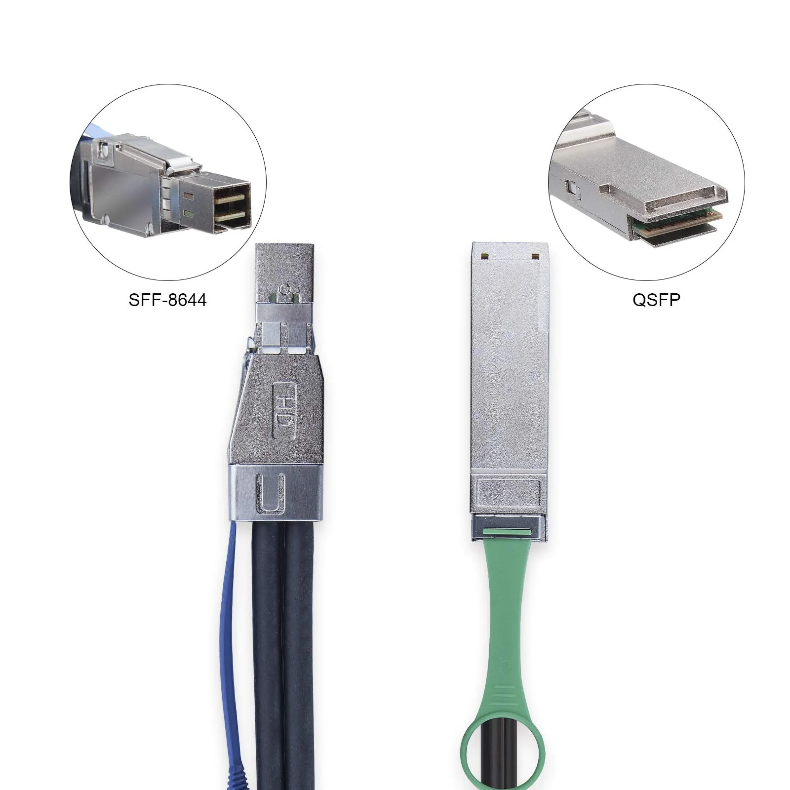 SFF-8644 to QSFP (SFF-8436) DDR Hybrid Min SAS Cable, External Copper SAS Cable for NetApp DS4243 DS4246 DS2246, 100-Ohm, 1.5-Meter(4.9-ft) 1.5m★SALE★ QSFP to SFF-8644 - Image 6
